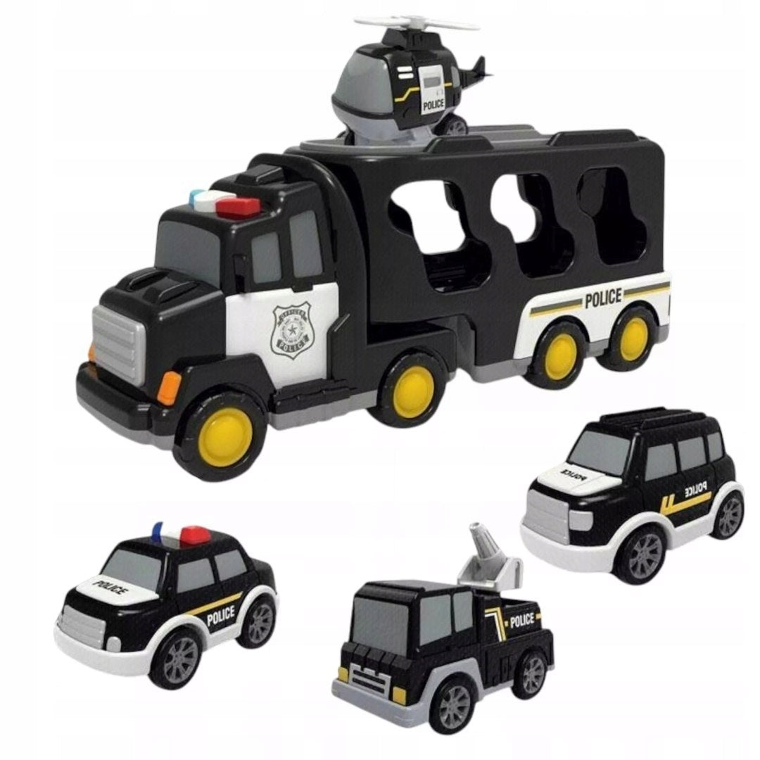 Set transport tow truck police cars helicopter sound SX600-23A Packaging status original