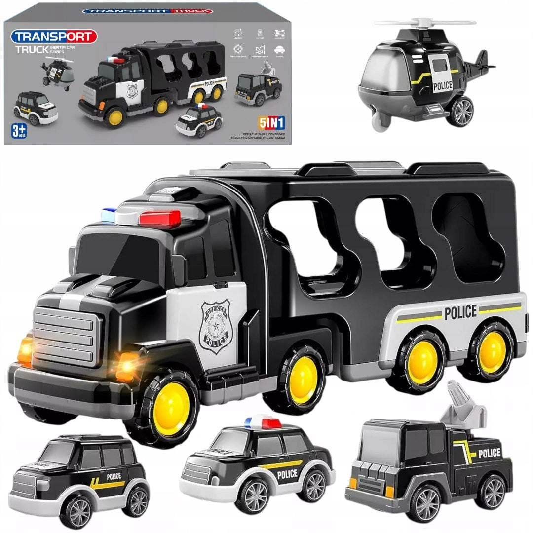 Set transport tow truck police cars helicopter sound SX600-23A