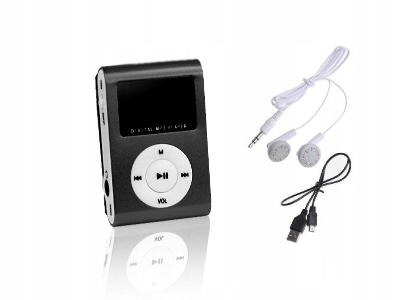 Setty MP3 Player Screen Earbuds Included MicroSD Black LCD Manufacturer code GSM014537
