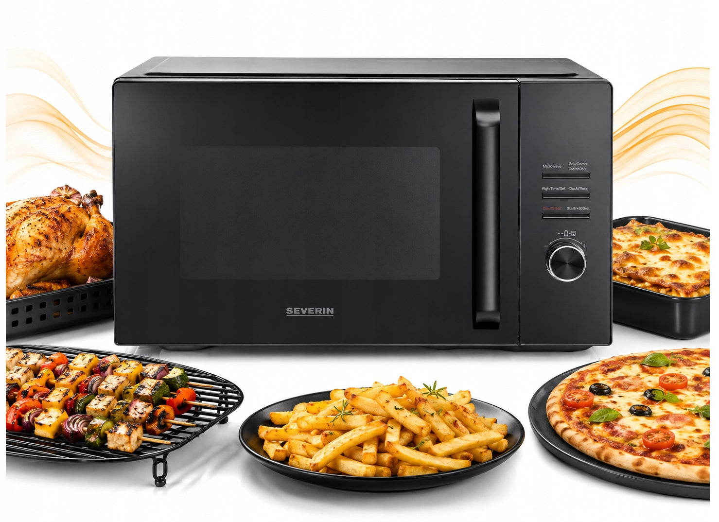 Severin Microwave Grill Thermocouple 240°C Fryer 900W XXL 29L MW7798
