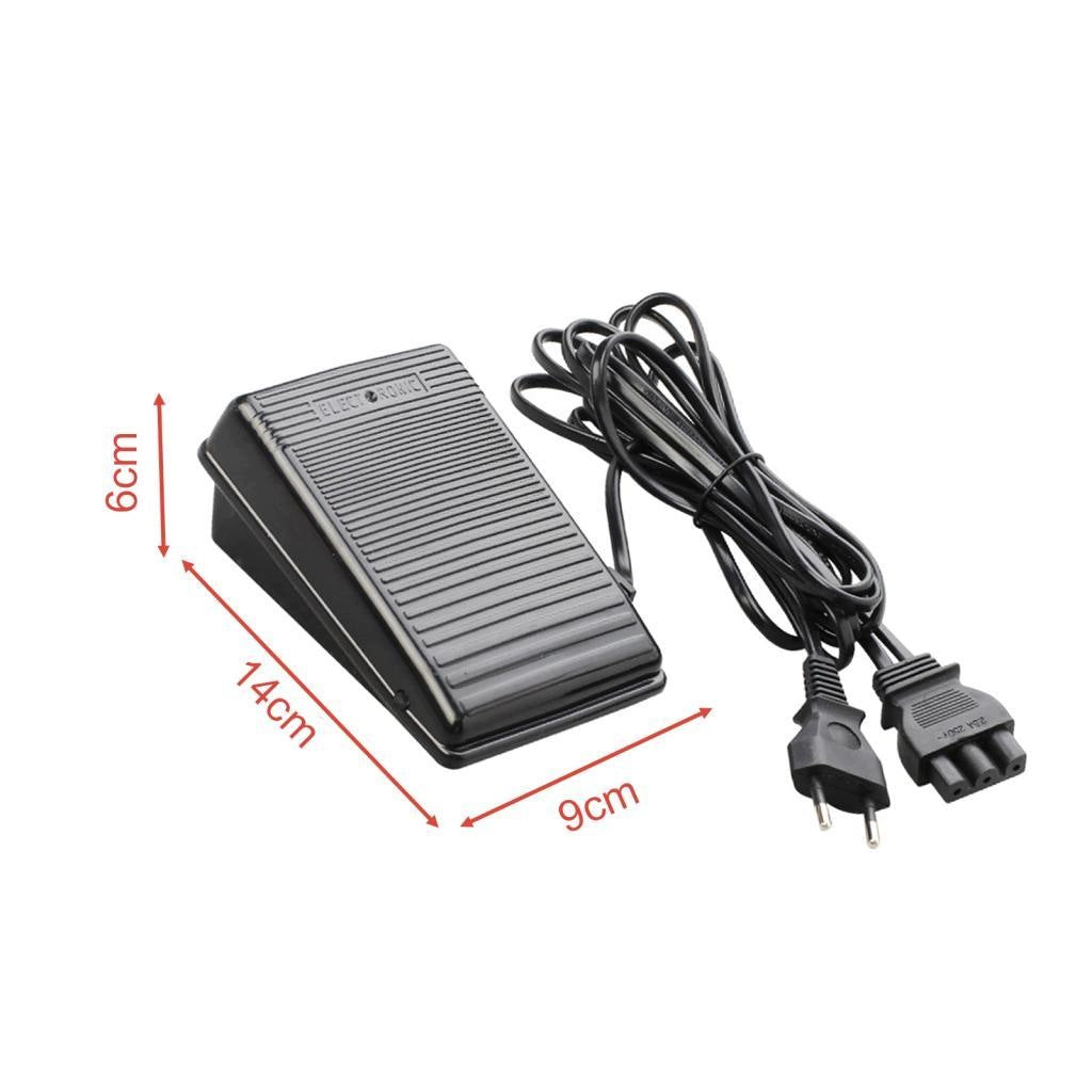 Sewing Machine Foot Pedal Power Cord Black 220V Repair Nonslip Foot Switch Brand no brand