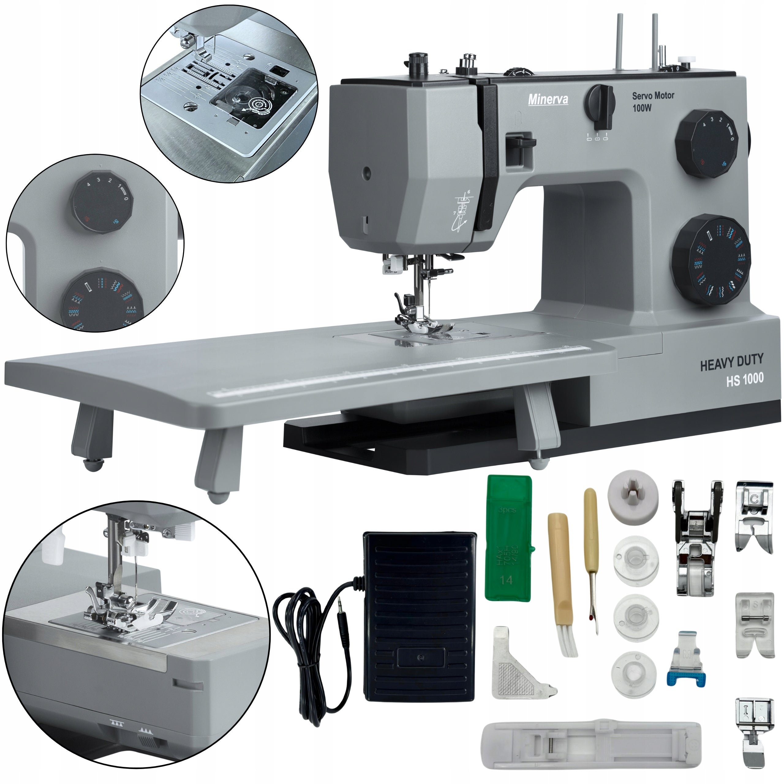 Sewing Machine Minerva HS1000 HEAVY DUTY Home Reinforced 34 Stitches