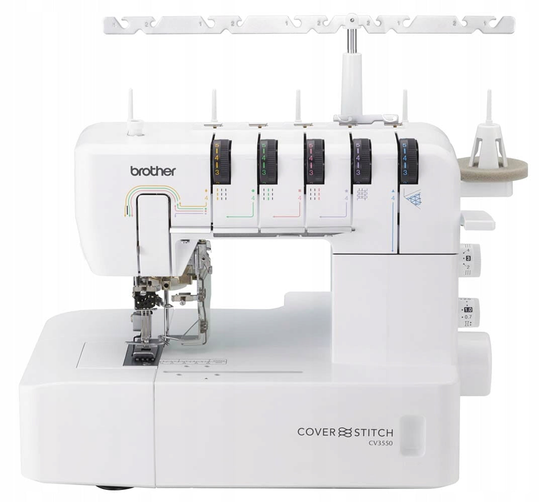 Sewing machine Coverlock renderer Brother CV3550 5-thread top interlacing