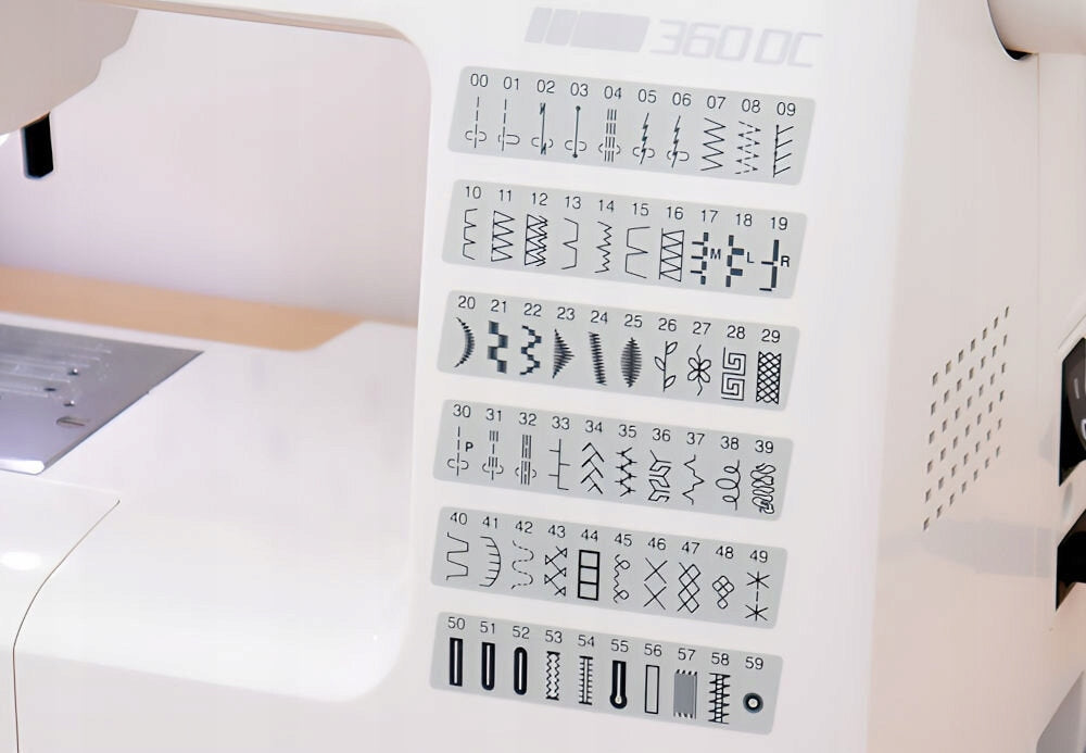 Sewing machine JANOME 360DC Computer Dominant color white