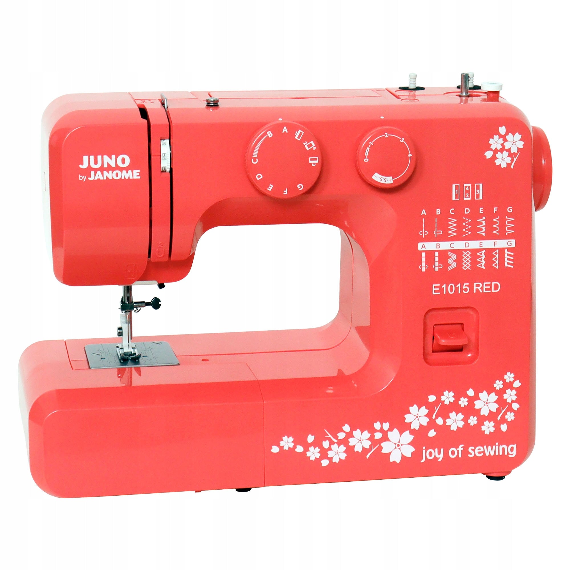 Sewing machine JANOME Juno E1015 Red Dominant color red