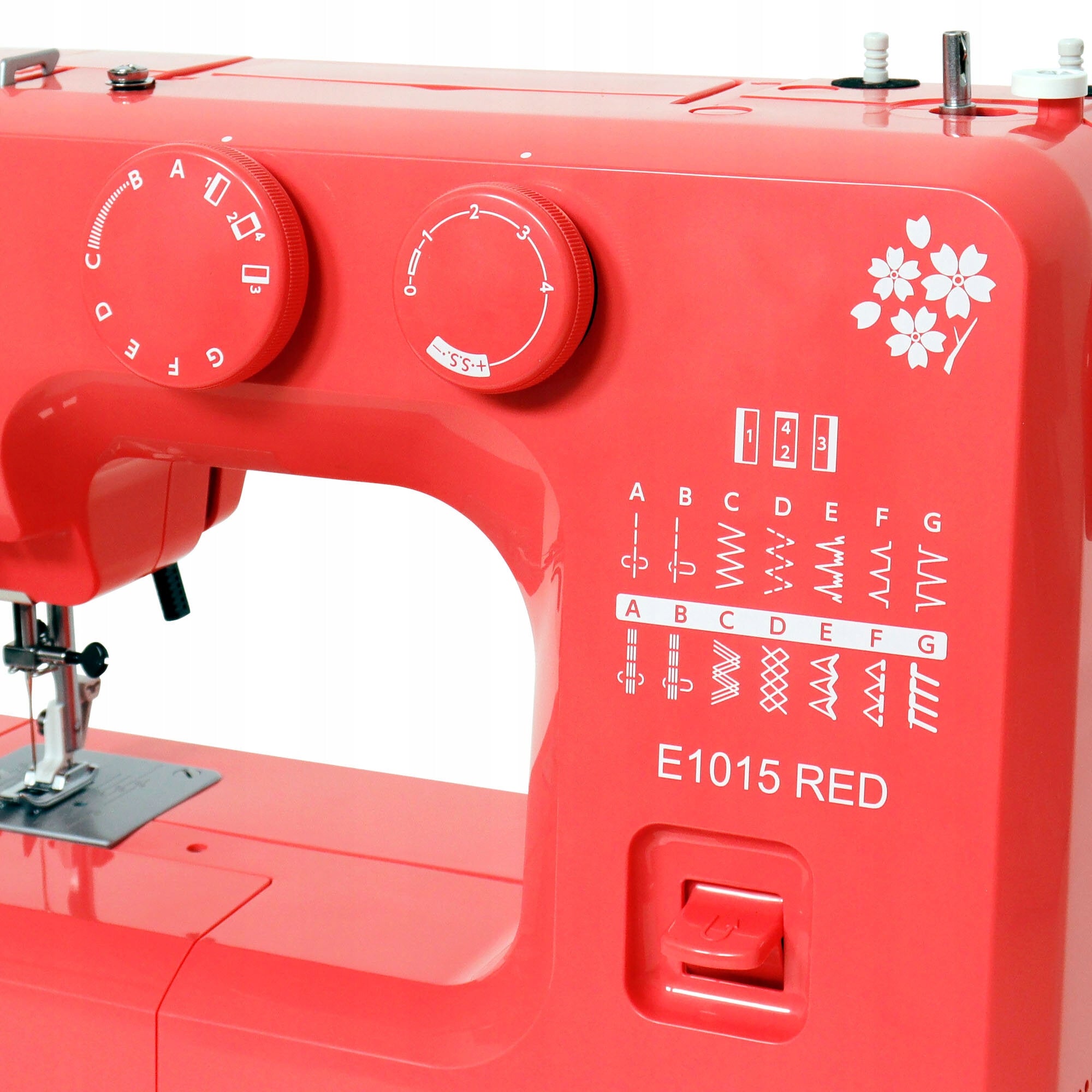 Sewing machine JANOME Juno E1015 Red Material synthetic material