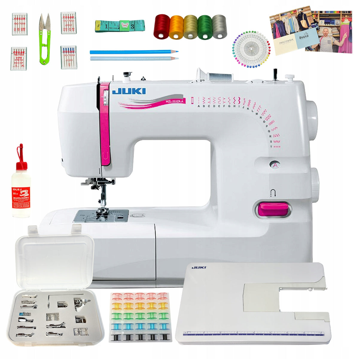 Sewing machine Juki HZL-353ZR-A Suitcase + Freebies + Feet + TABLE