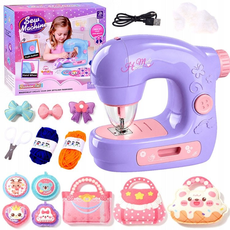 Sewing machine for children + felt ele. for bags and ornaments ZA6541