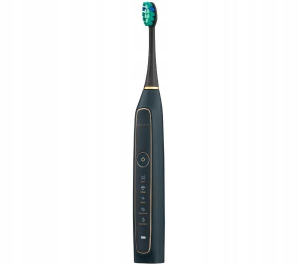 Seysso Gold Forest Green Sonic UV-C Toothbrush 5 Heads Travel Case
