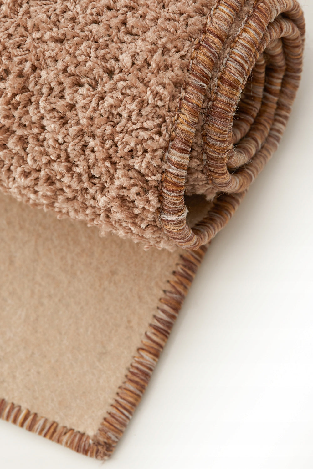 Shaggy Rug 80x200 Stitched Cappuccino Rug