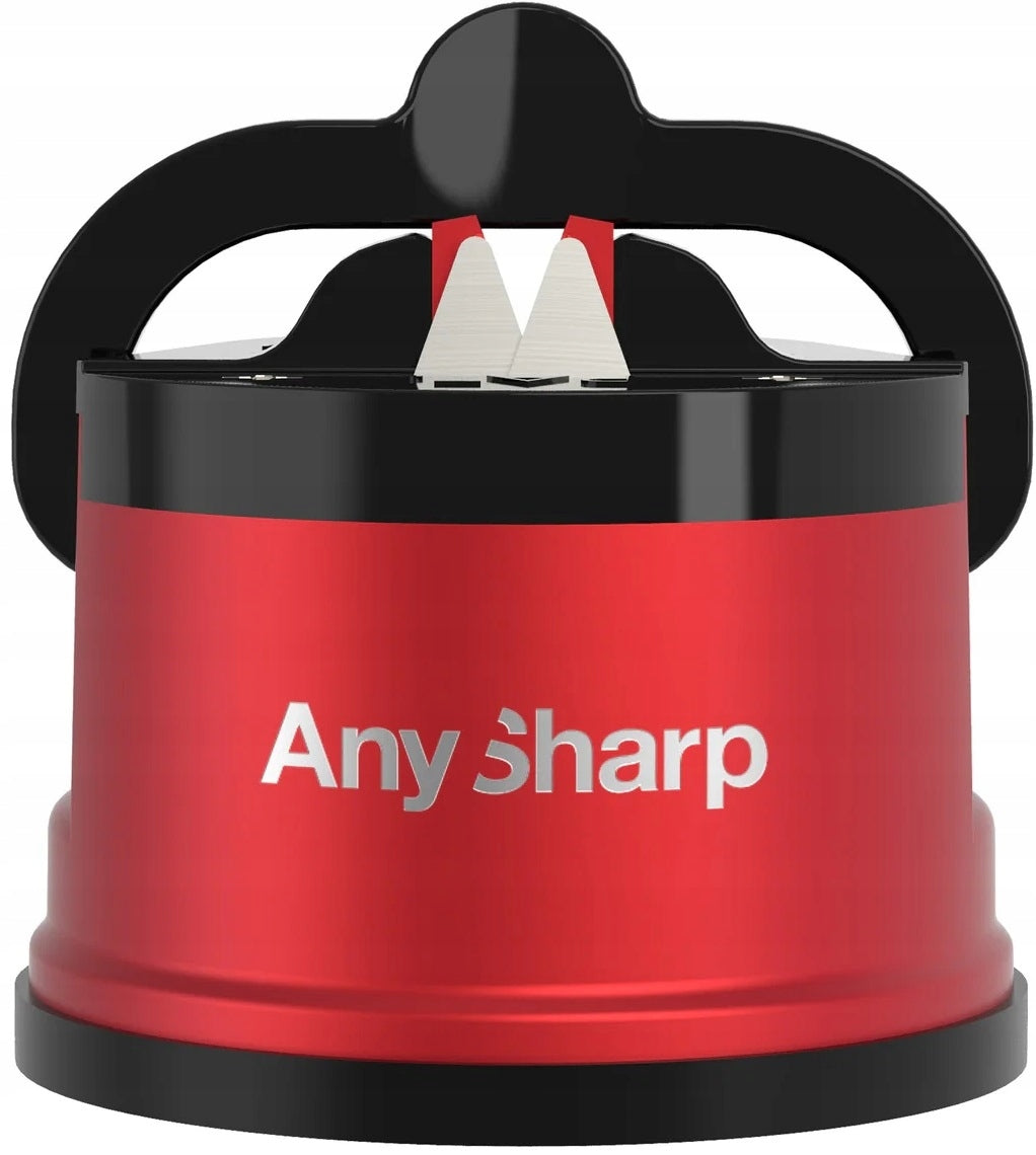 Sharpener Any Sharp Pro red whetstone kitchen knives for countertop