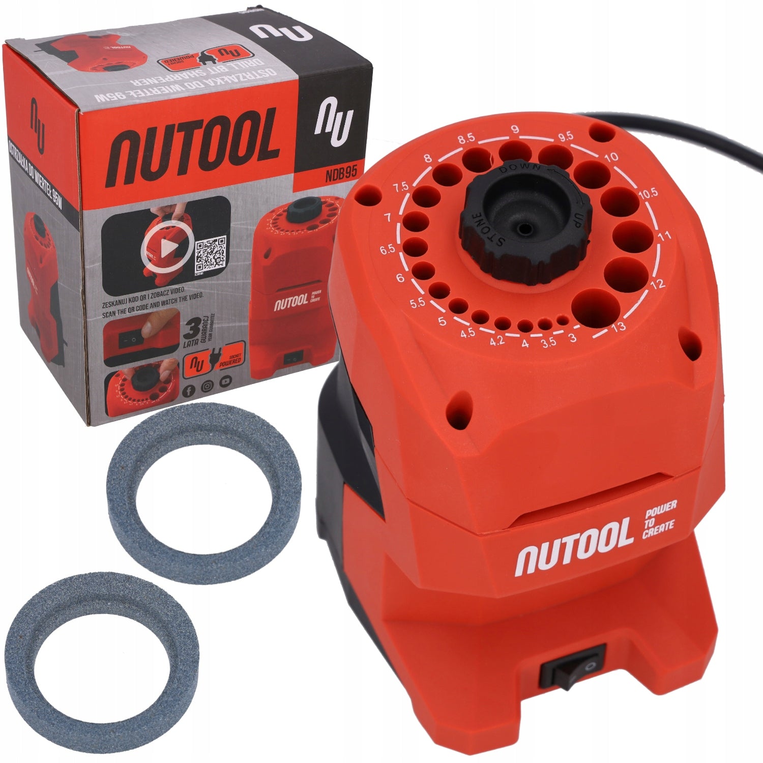 Sharpening Sharpener HSS 3-13 mm 95W NUTOOL NDB95