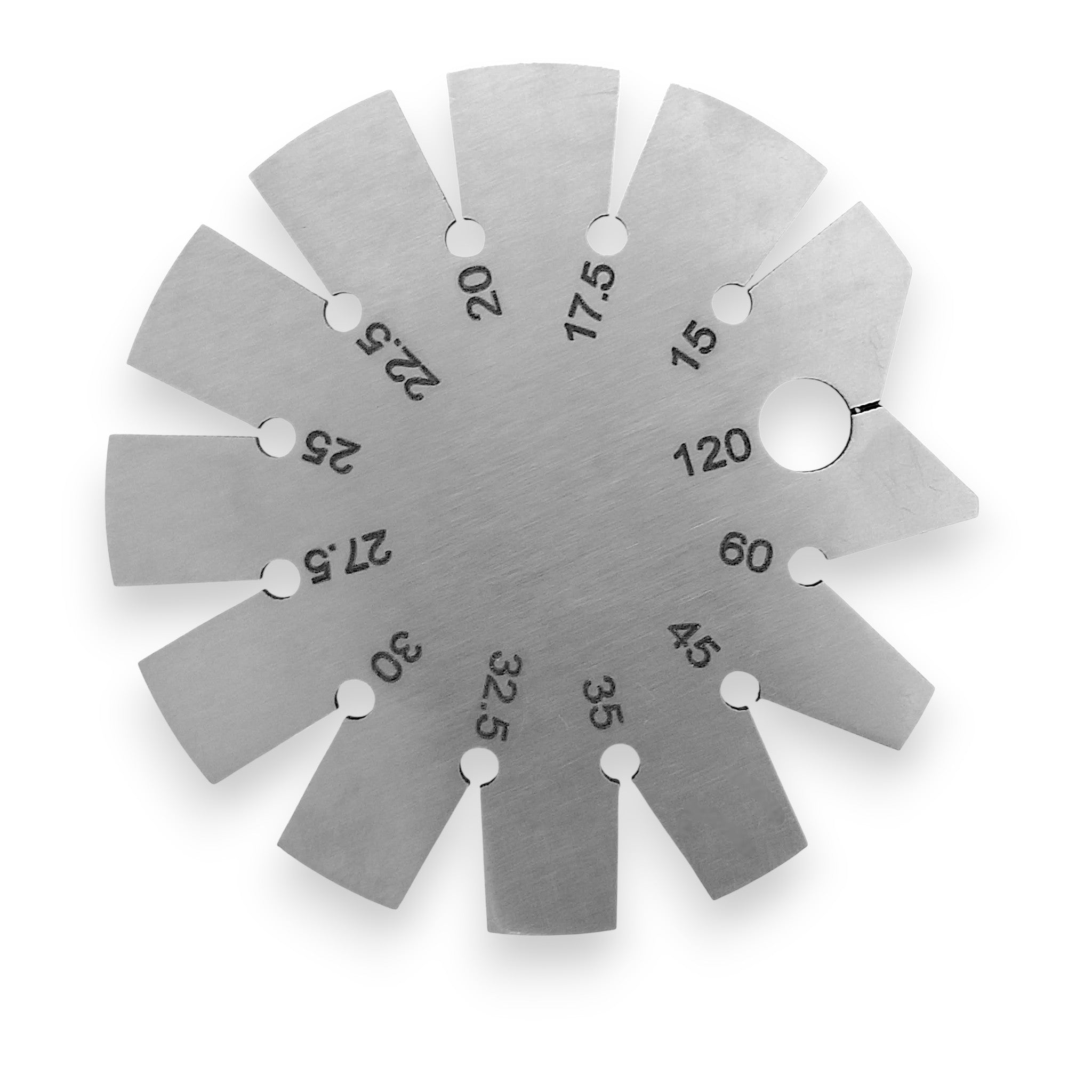 Sharpening angle test for plow knives and chisels angle gauge