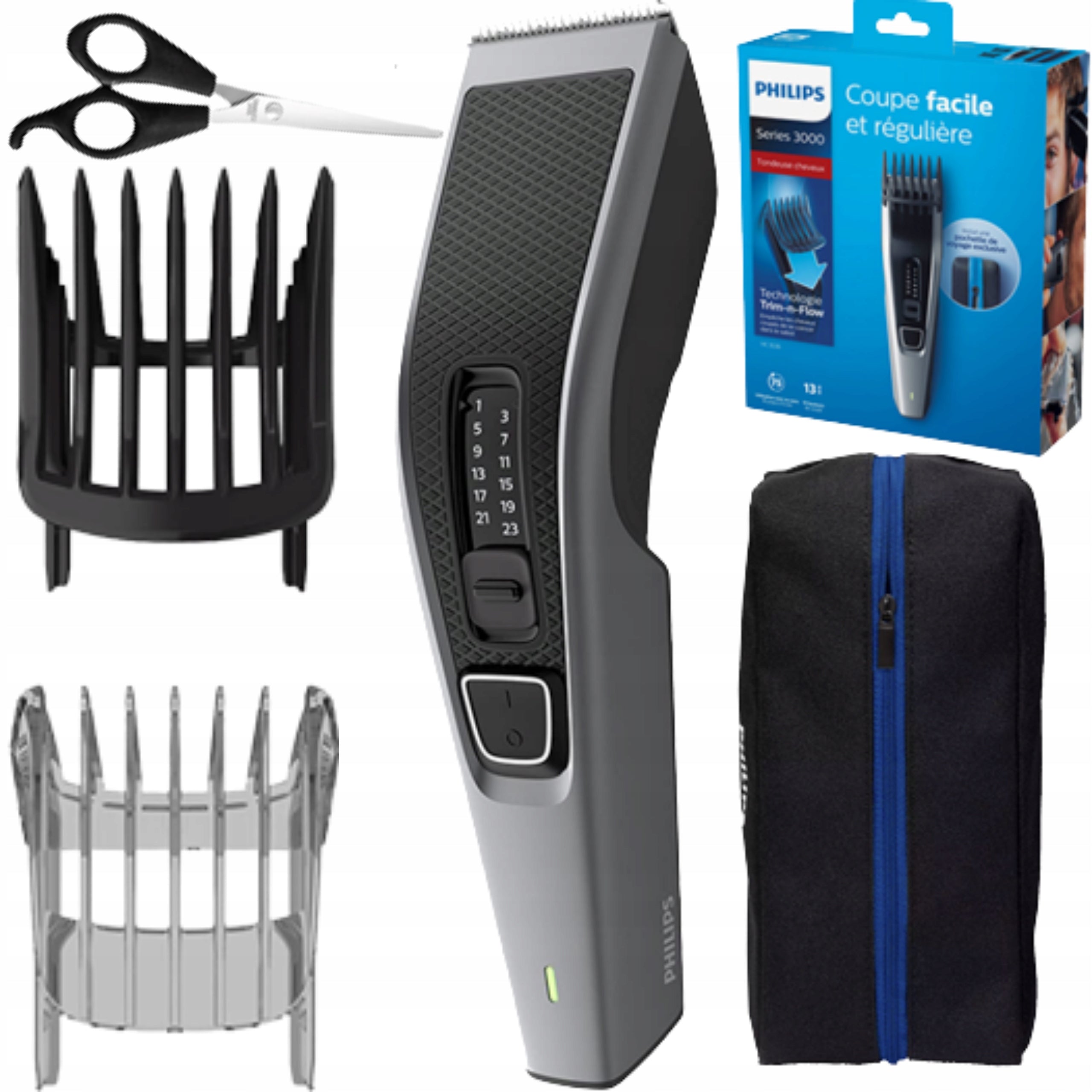 Shaver PHILIPS CLIPPER WITH CASE HAIR STYLING SET SCISSORS Brand Philips