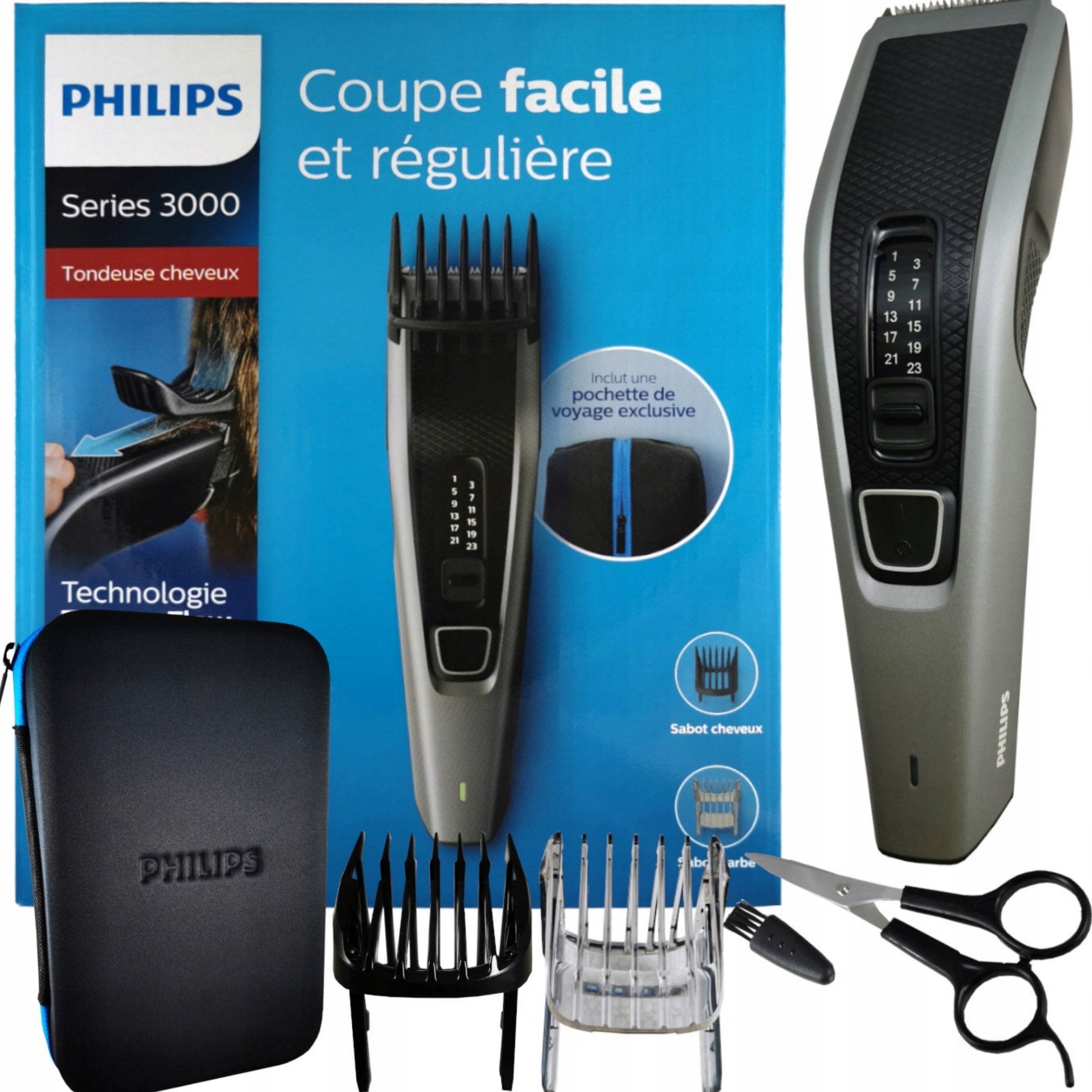Shaver PHILIPS CLIPPER WITH CASE HAIR STYLING SET SCISSORS