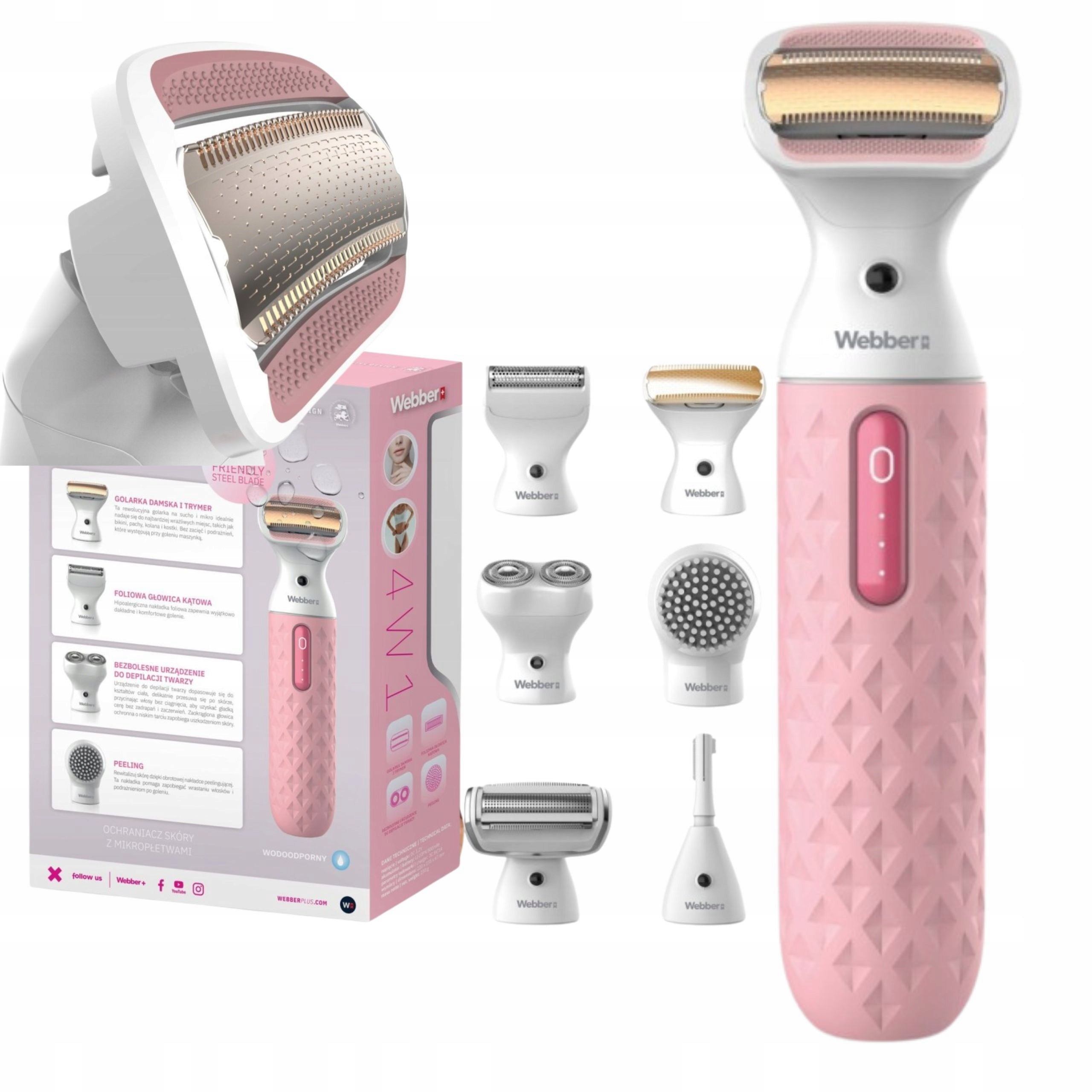 Shaver Women's Trimmer Epilator Face Body Machine Peeling 4in1