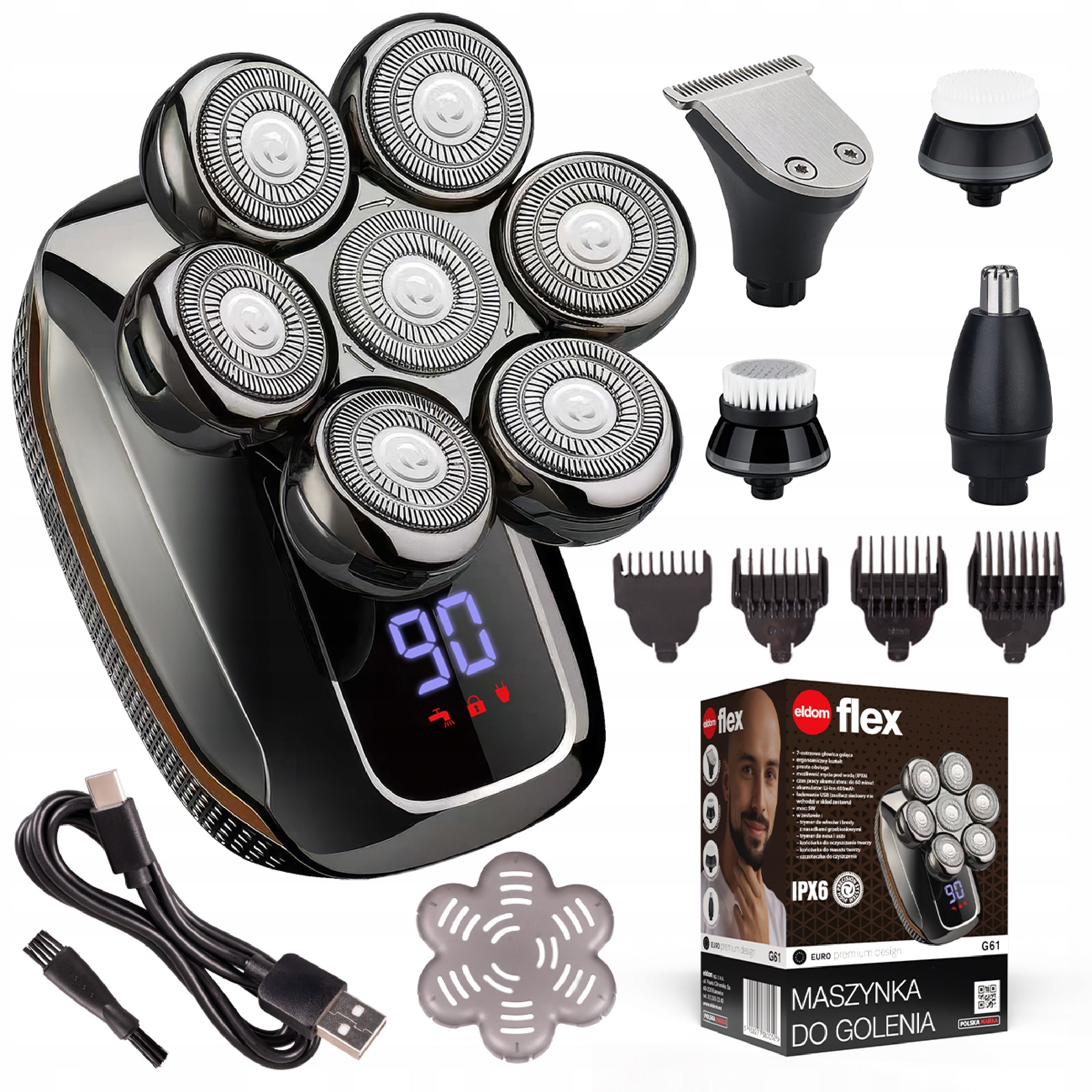 Shaving Machine Men's 5in1 Beard Hair Beard Head Trimmer G61