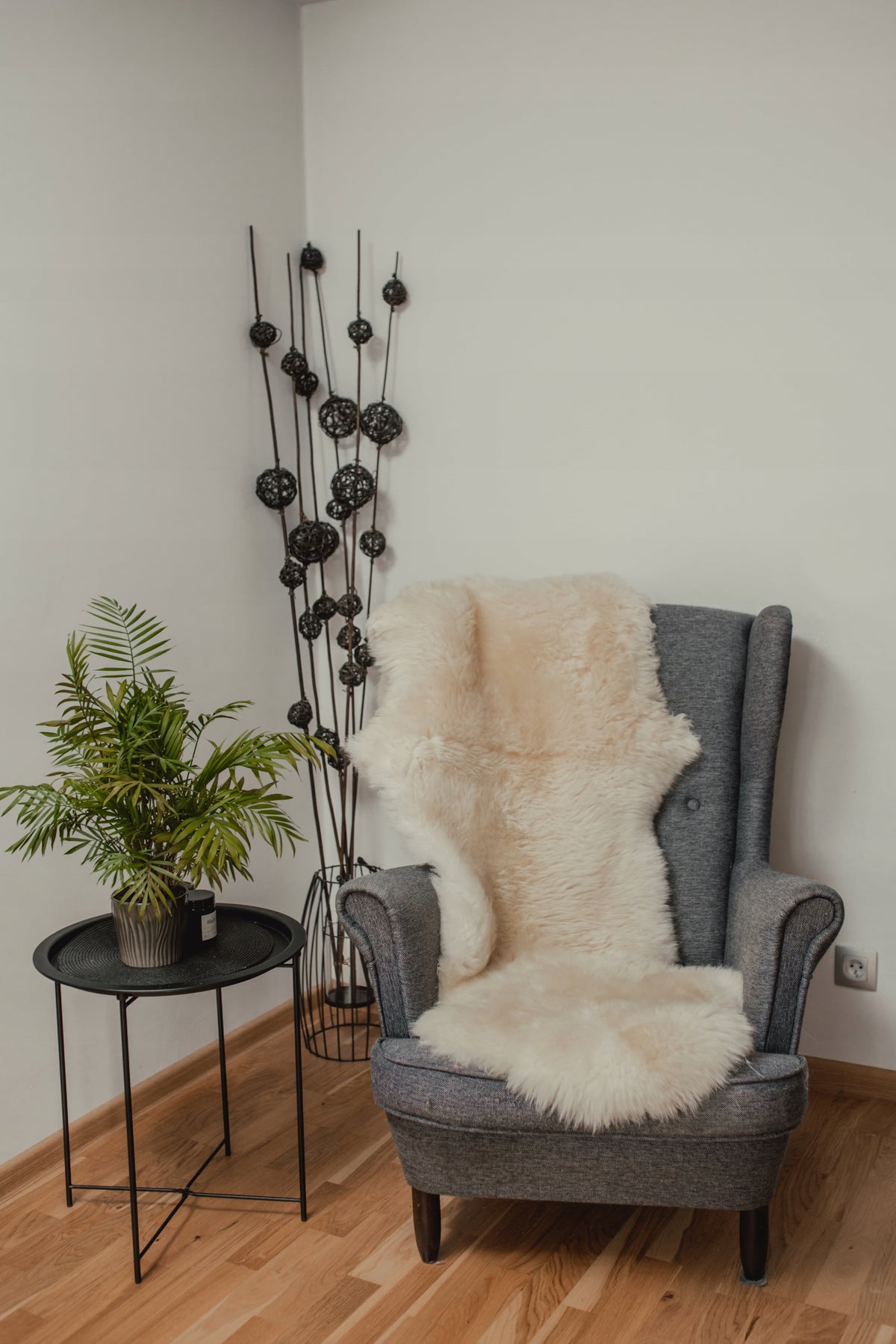 Sheepskin ECO Bedspread Carpet with Two Sheepskins Color multicolor