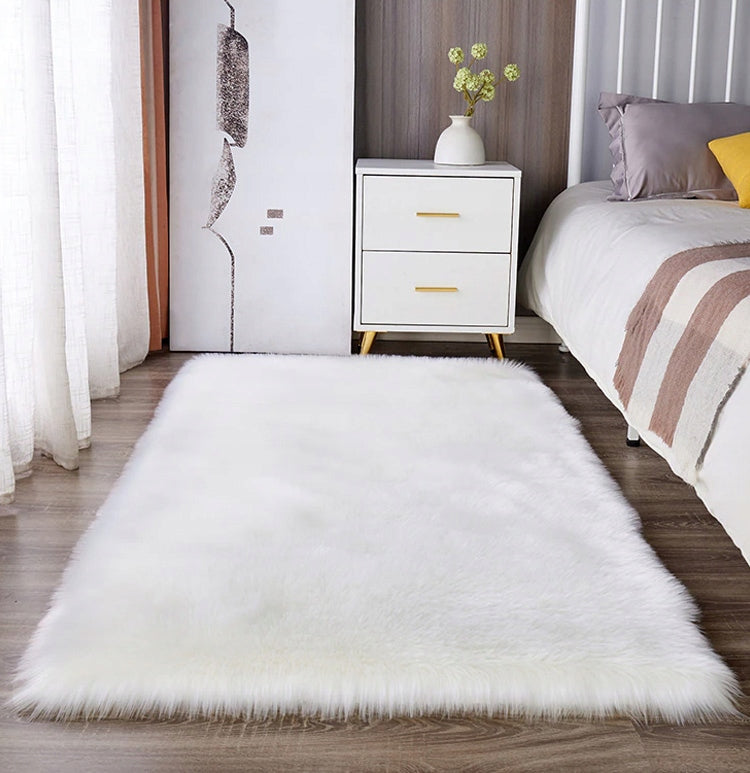 Sheepskin Faux Leather Fluffy Fur Soft Fur 120x180 Brand Strado