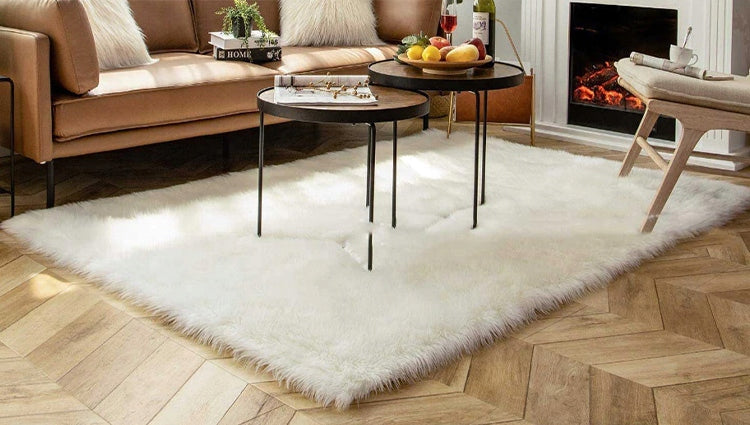 Sheepskin Faux Leather Fluffy Fur Soft Fur 120x180 Packaging status original