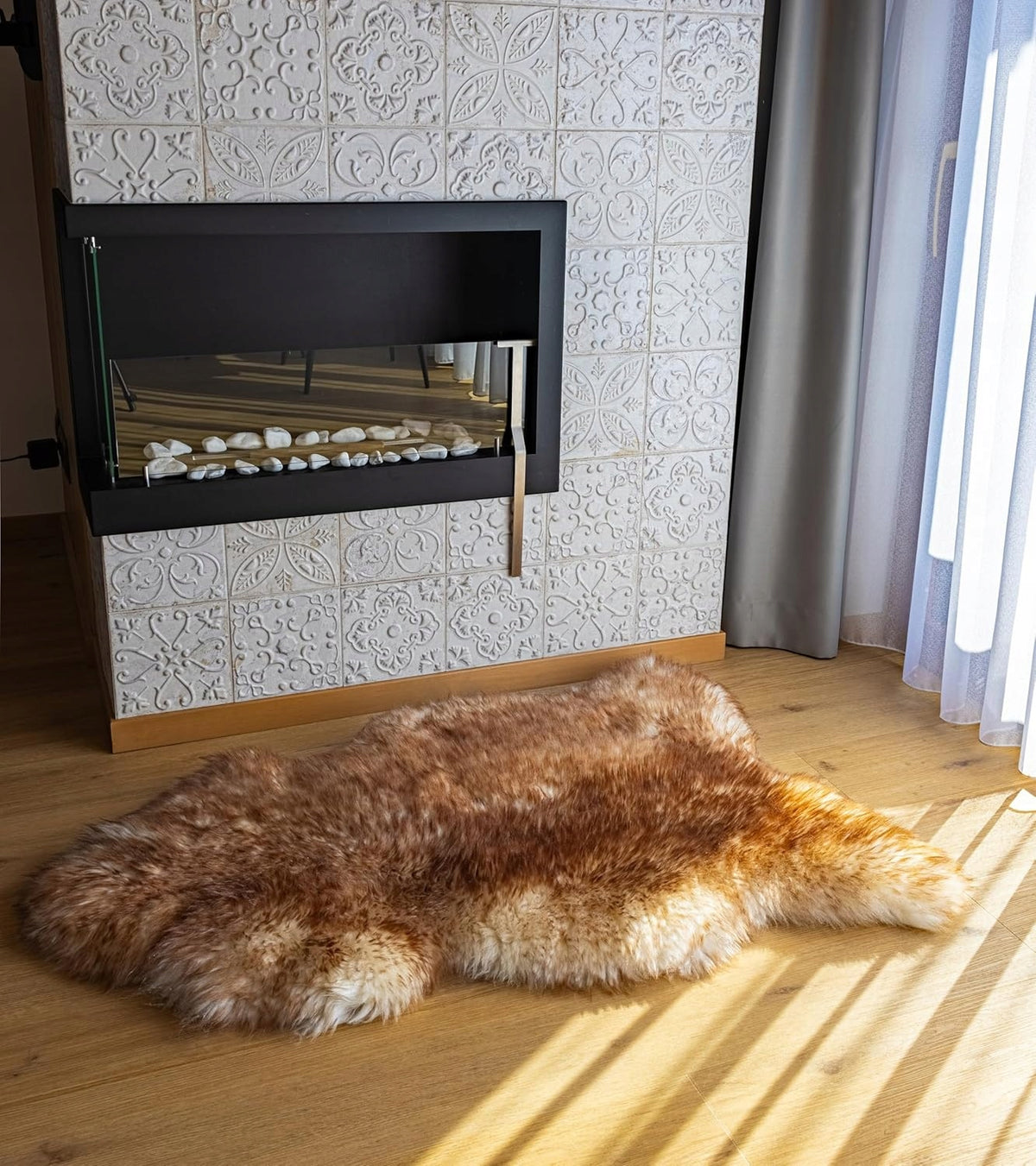 Sheepskin Lambskin Rug, Natural Sheepskin, Soft XXL Blanket EAN (GTIN) 5905817483914
