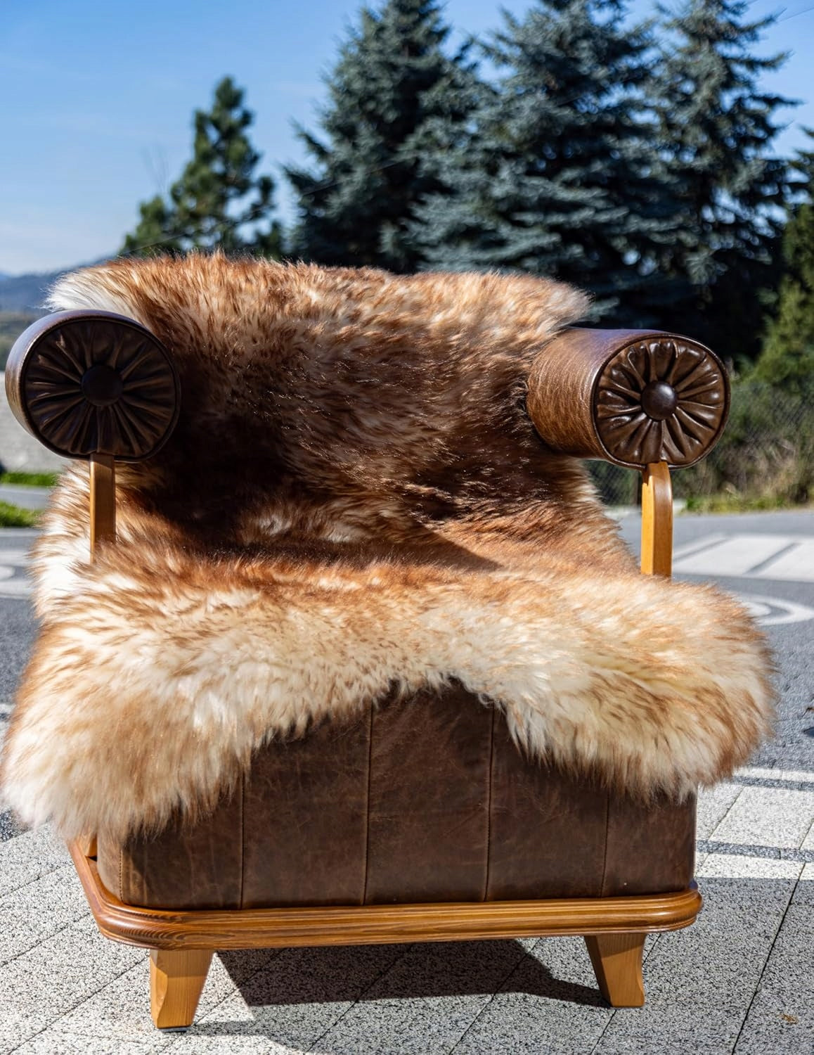 Sheepskin Lambskin Rug, Natural Sheepskin, Soft XXL Blanket Manufacturer code K-Muflon-XXL