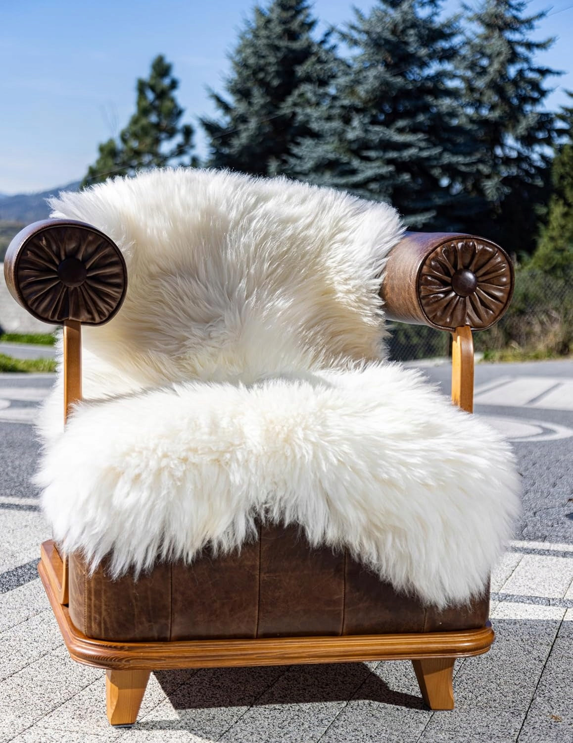 Sheepskin Lambskin Rug, Natural Sheepskin, XXL Blanket White Manufacturer code K-Bialy-XXL