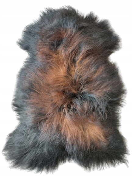 Sheepskin Natural XXL Flame Black Long Wool