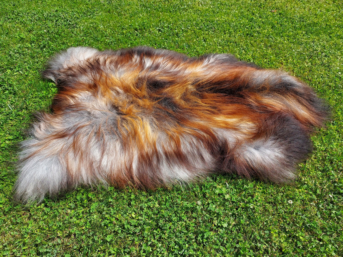 Sheepskin UNIQUE Angular Natural Leather Long Hair Brand no brand