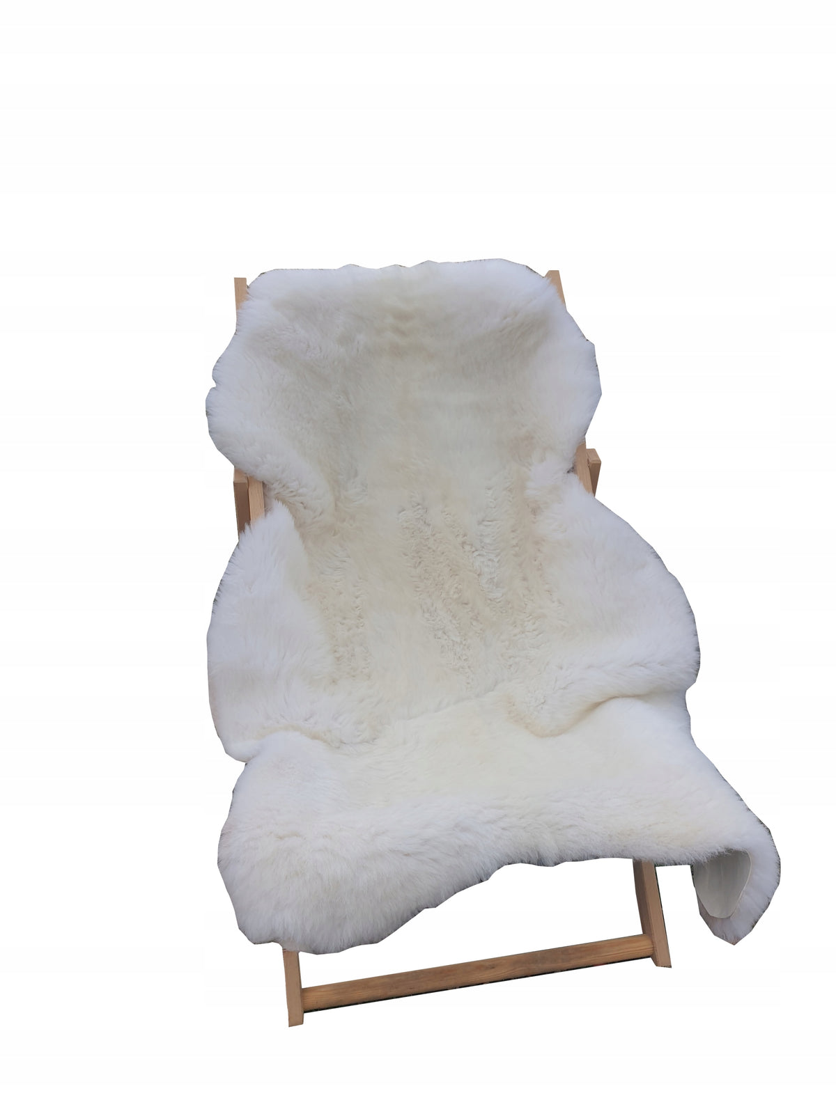 Sheepskin White Natural Trimmed Short Fleece 3 cm For Armchair 100x55cm