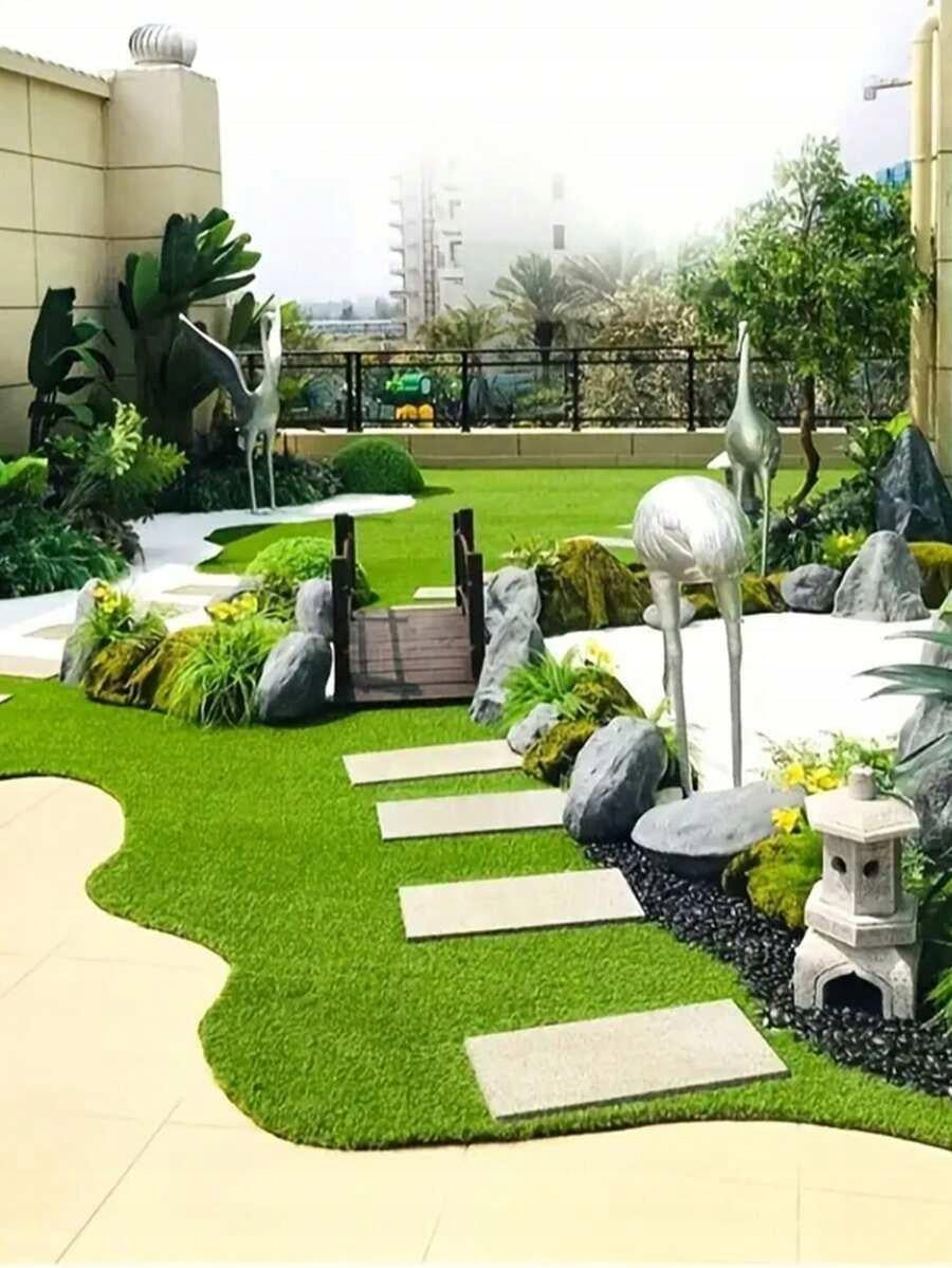 Shein GREEN ARTIFICIAL GRASS S07 cni 200X50CM Thickness 3 mm