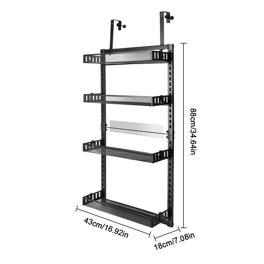 Shelf Bathroom Corner Shower Rack Hanging 4 Shelves Black Steel Packaging status original