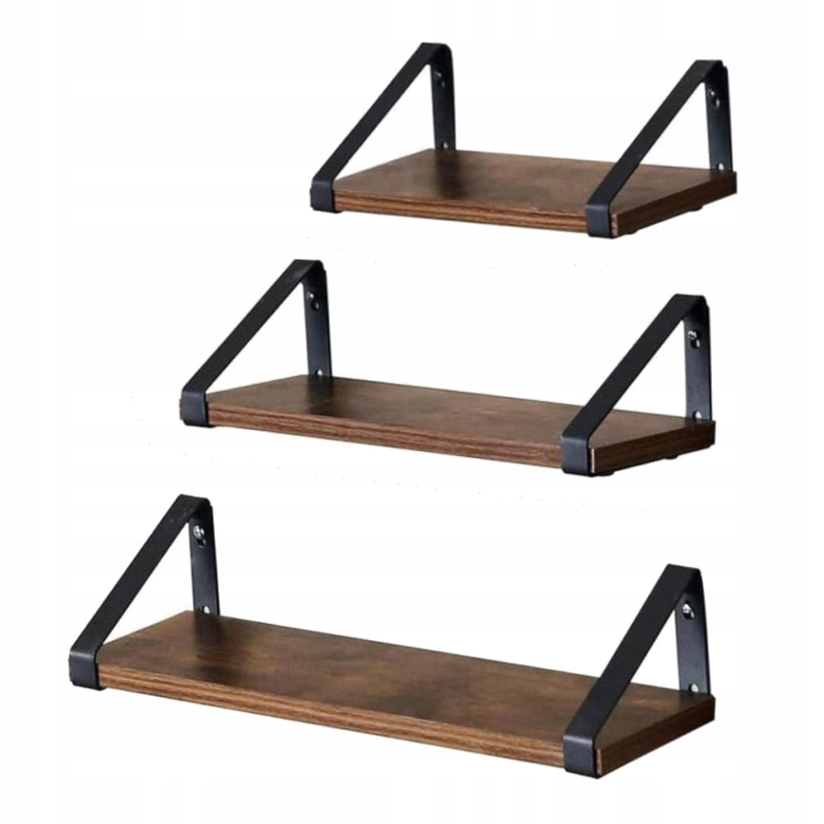 Shelf dark brown for bathroom kitchen loft three sizes LOFT modern