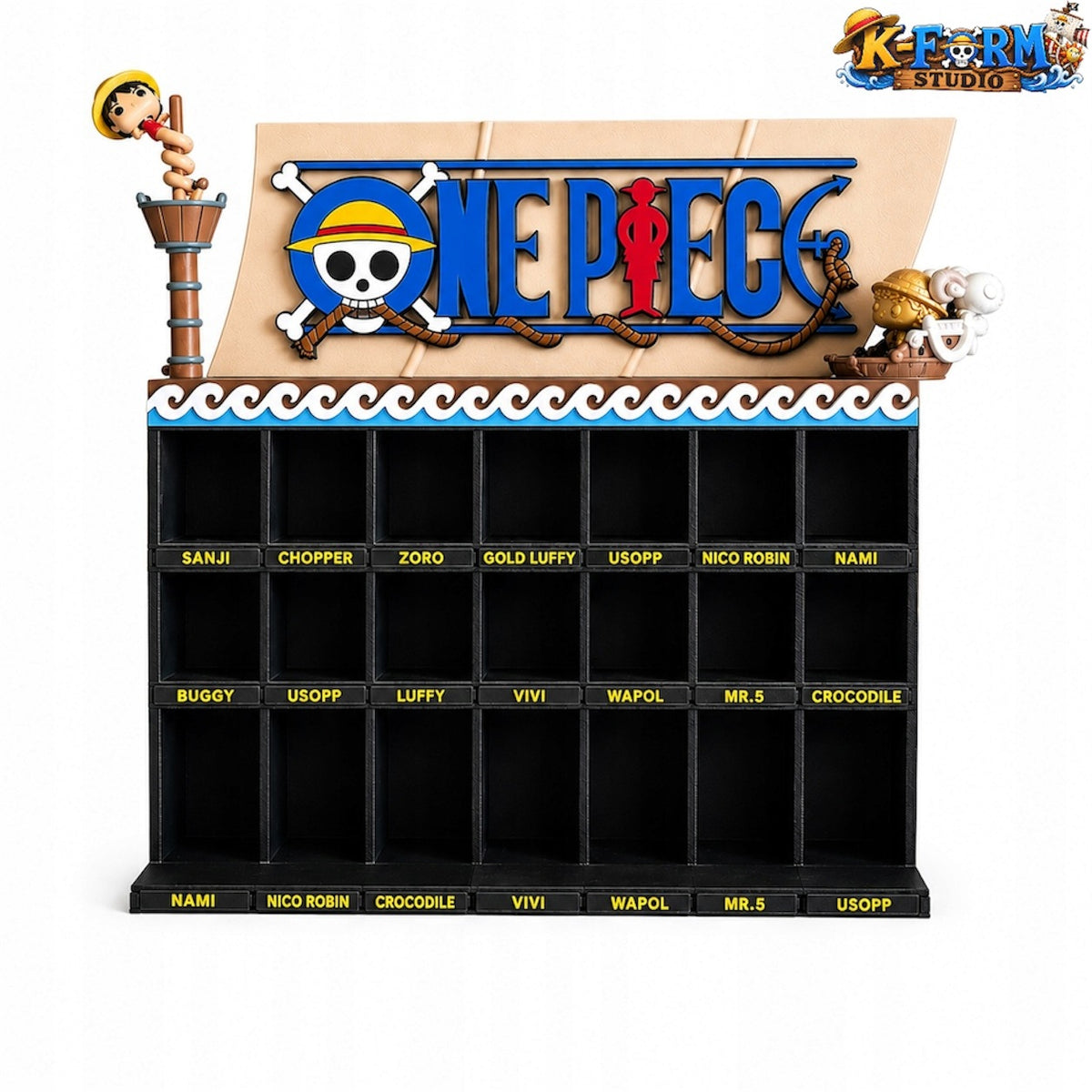 Shelf for all 24 figures Kinder Joy One Piece display Packaging status original