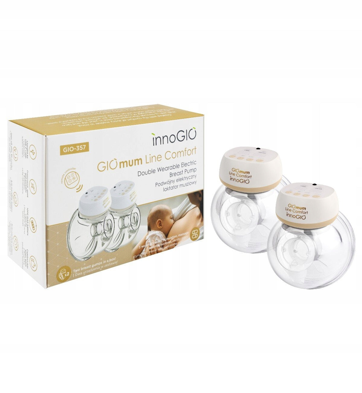 Shell Breast Pump Dual Electric Wireless Food Extractor Packaging status original