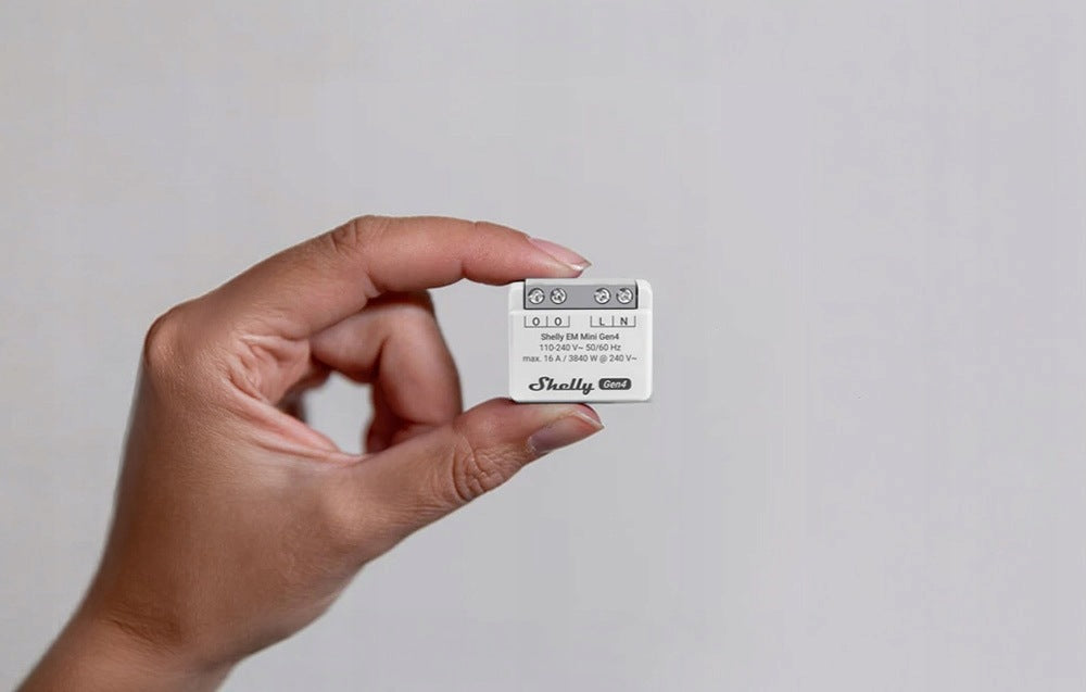 Shelly EM Mini Gen4 Energy Meter 2 Pieces 16 A Wi-Fi Zigbee Matter White Packaging status original