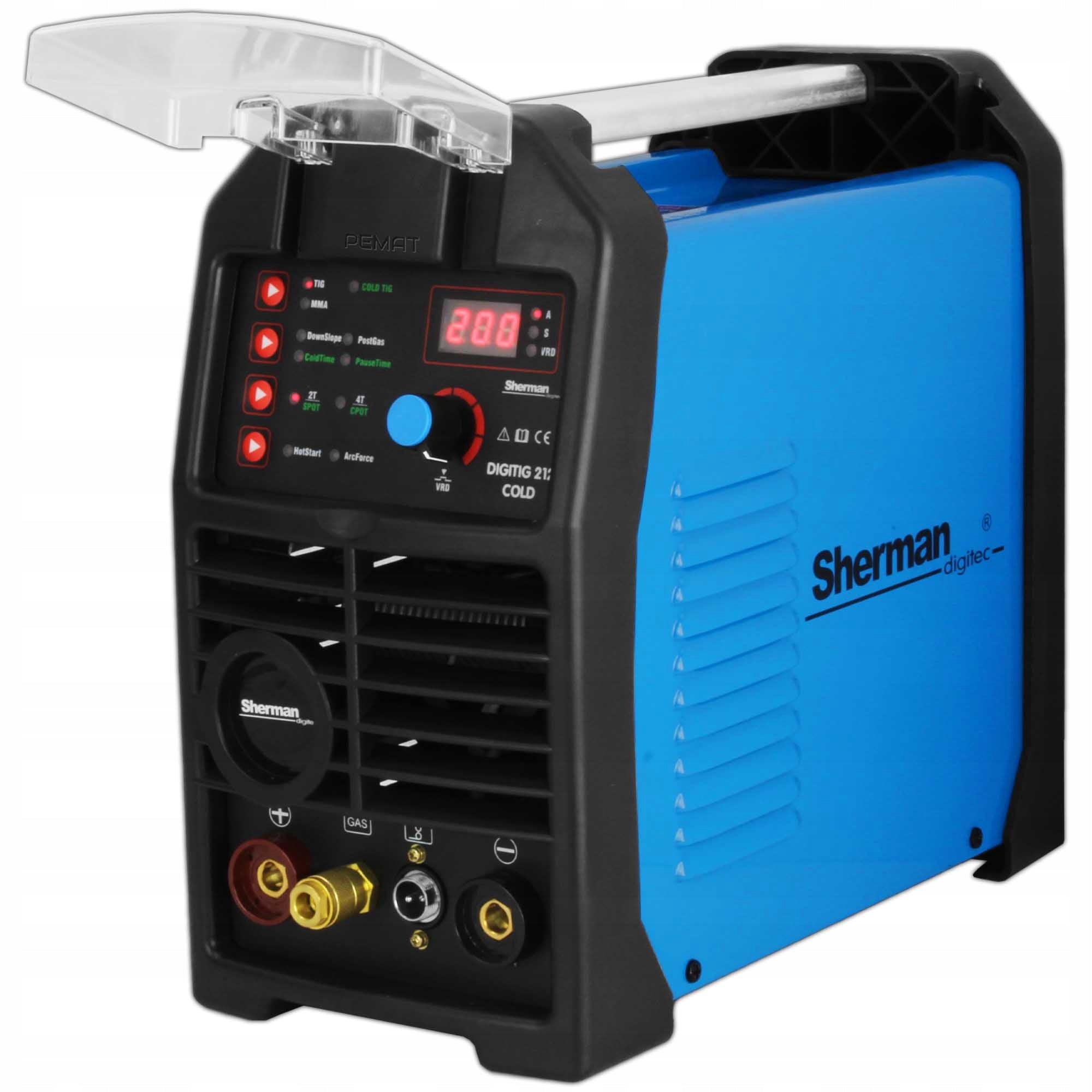 Sherman DIGITIG 212 COLD SPOT inverter welder Power consumption 7.2 kVA