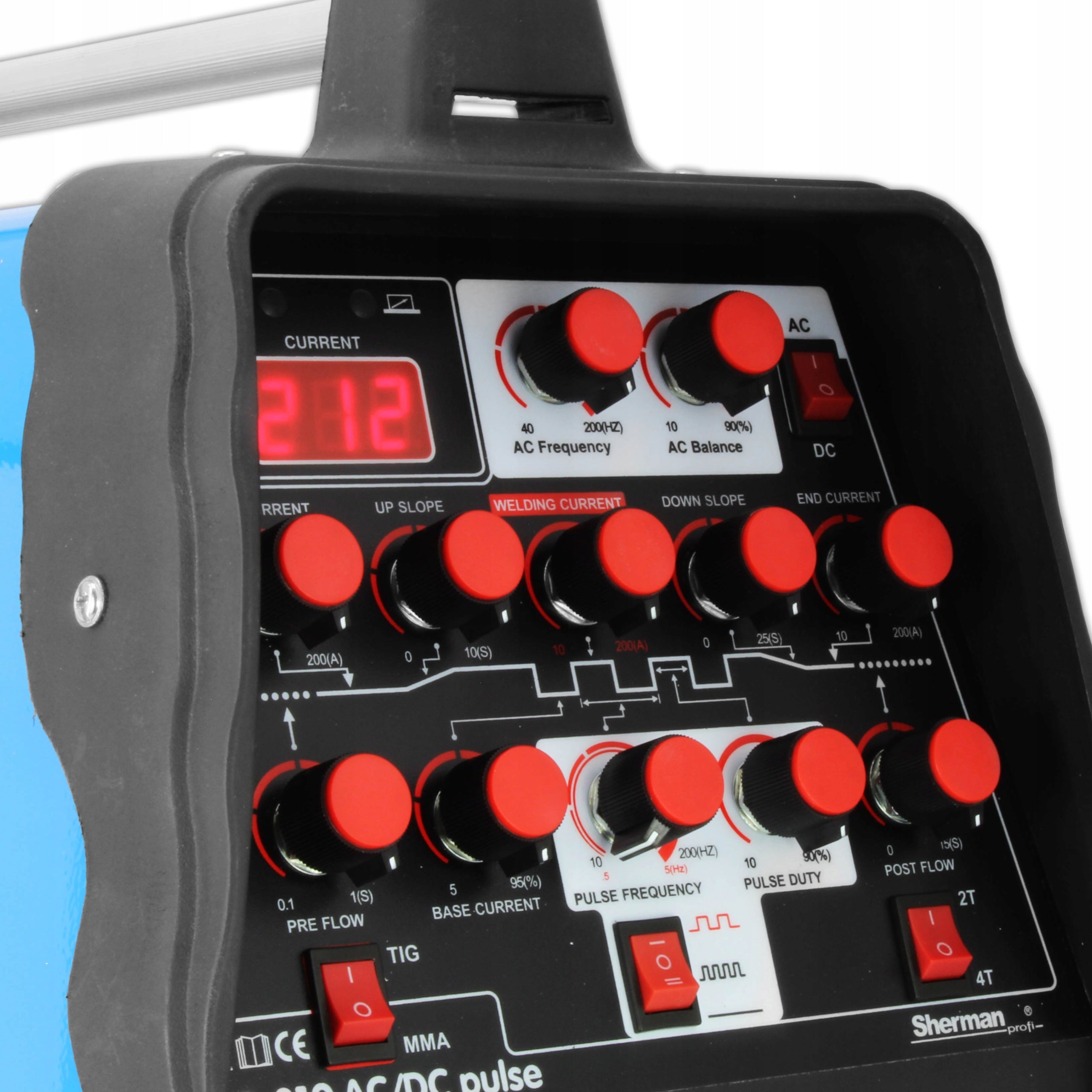 Sherman TIG AC/DC 210 Inverter welder with pulse 200A Manufacturer code SINW-TIG210ACDCP