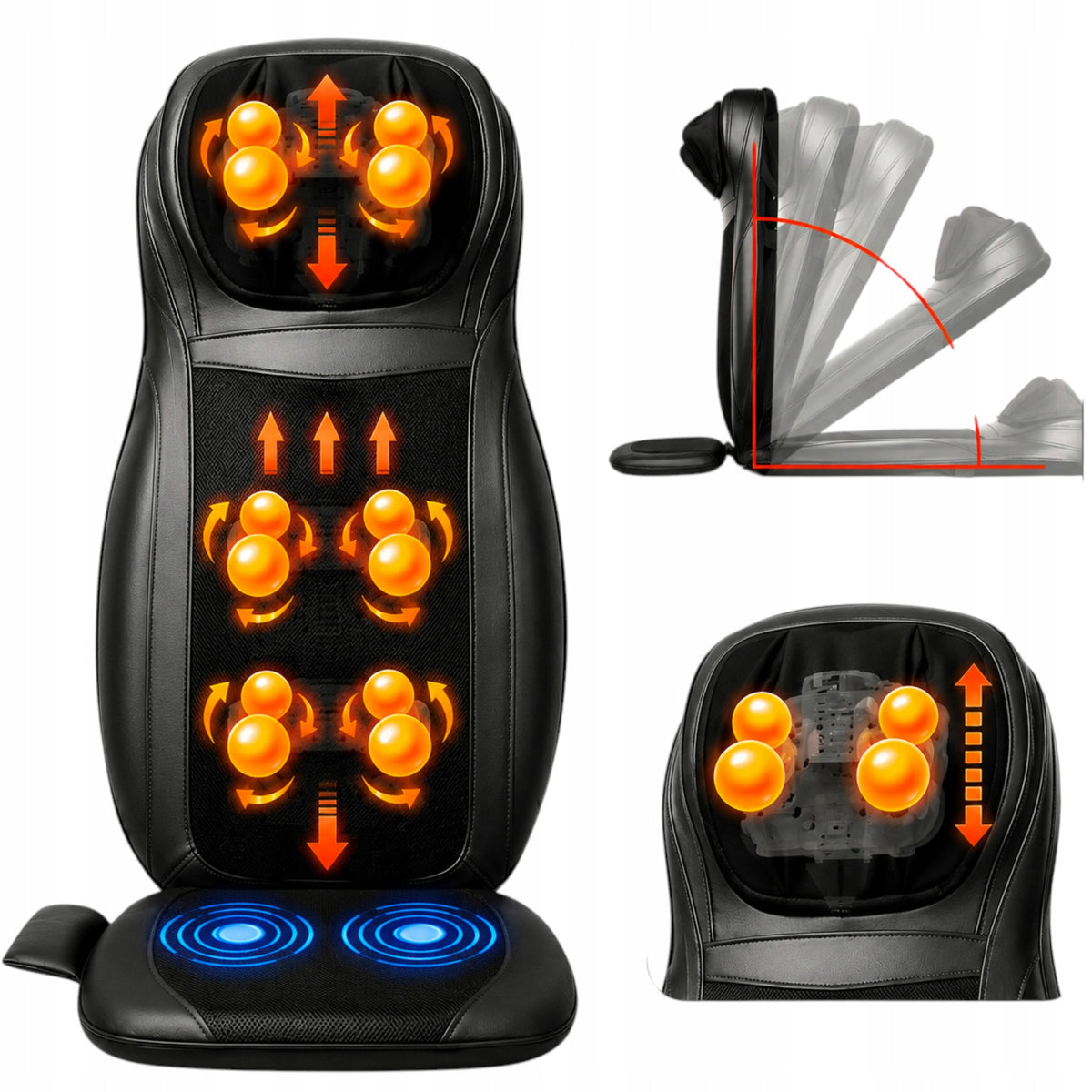 Shiatsu Massage Mat Vibration Heating For Back Neck and Body Massage