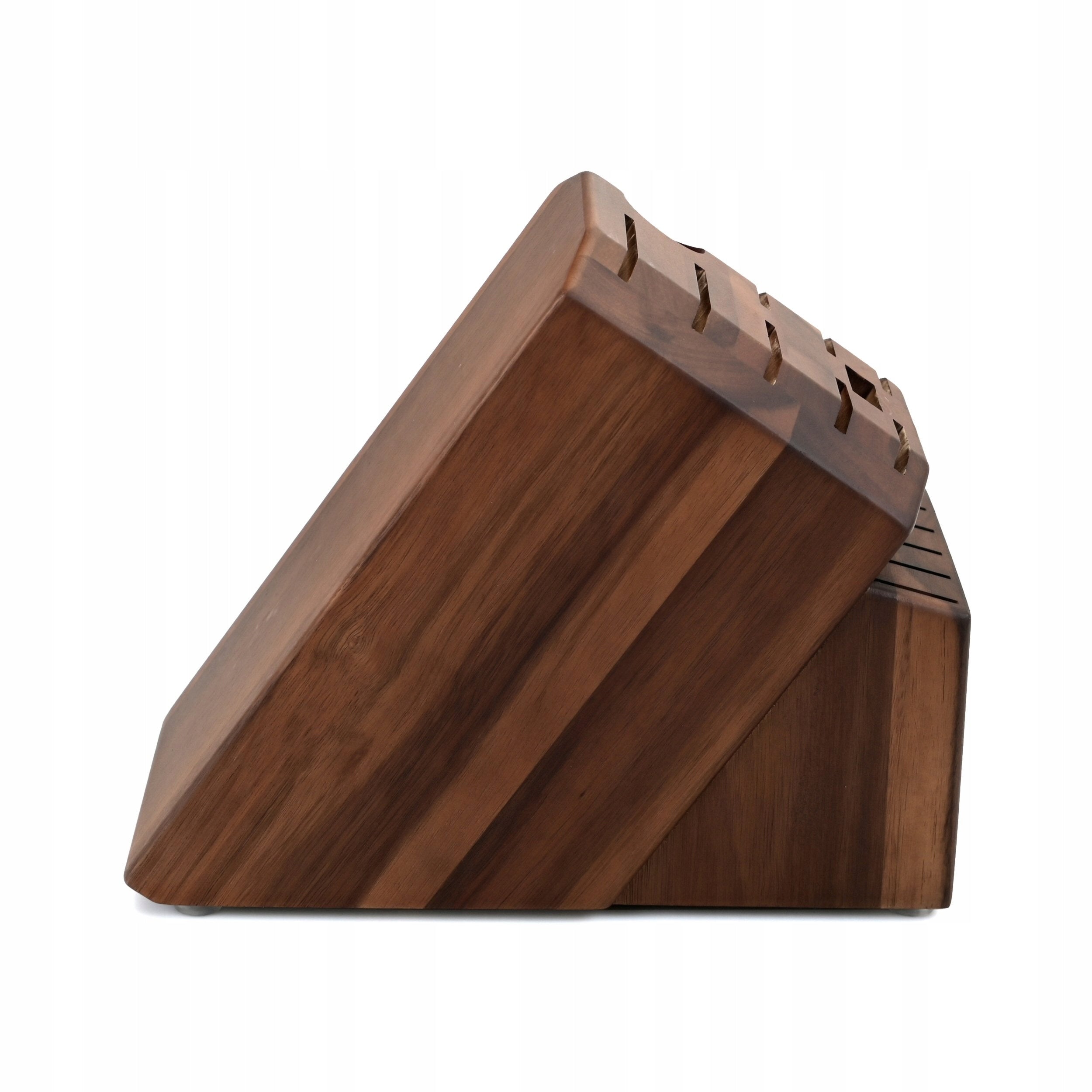 Shiori Akashia Burokku Knife Rack 16 Holes Acacia Wood Packaging status original