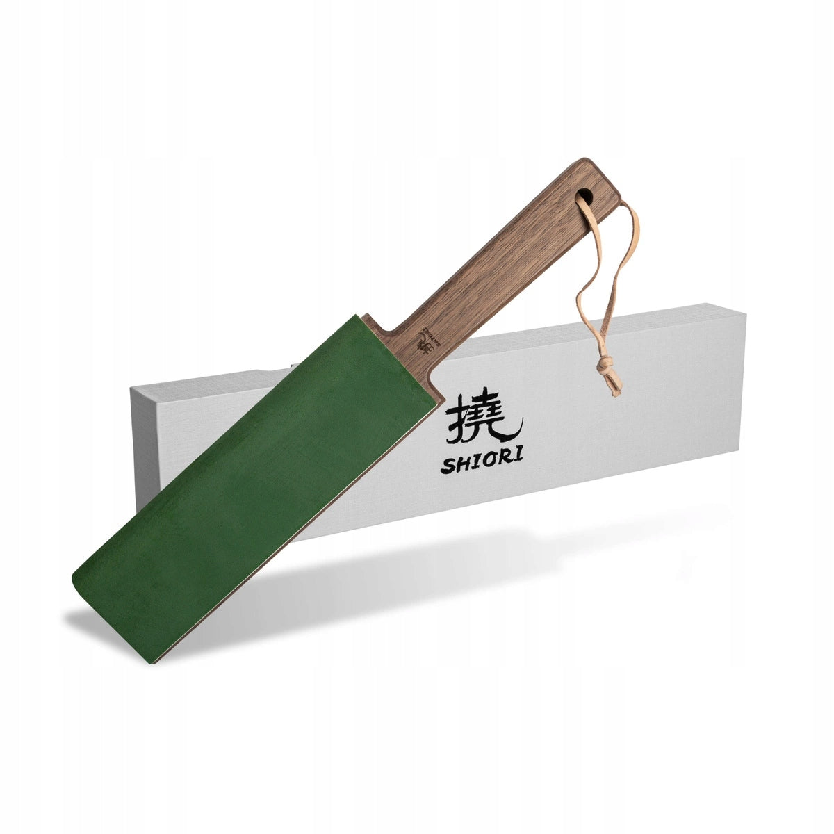 Shiori Migaki board/strop with leather for polishing walnut wood knives
