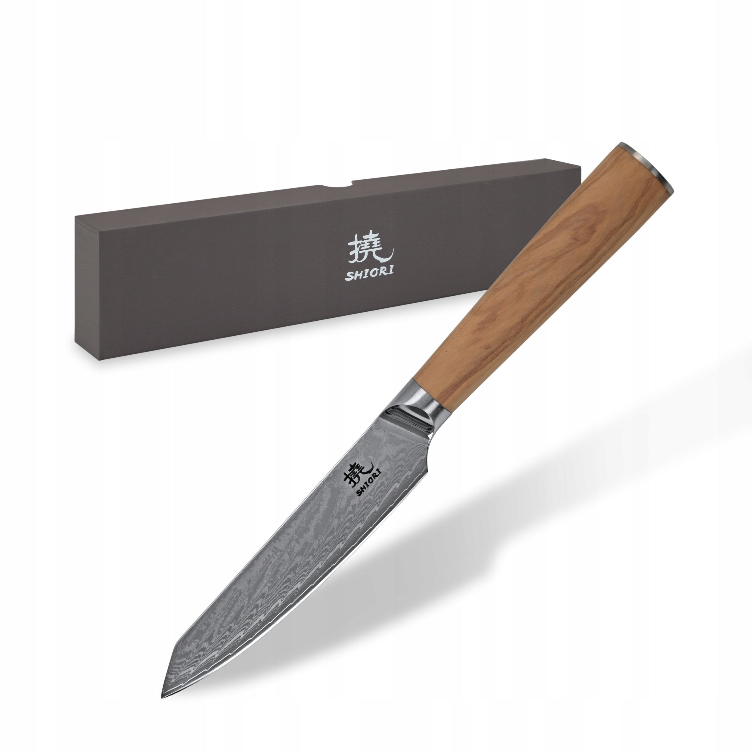 Shiori Oribu Muro Damascus Steel Utility Knife 11.60 cm