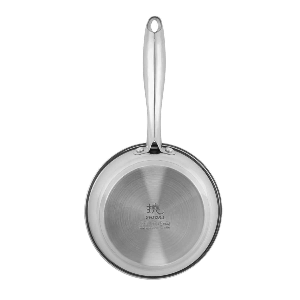 Shiori Stainless Steel 304 Frying Pan Uncoated Induction 20 cm Brand Shiori