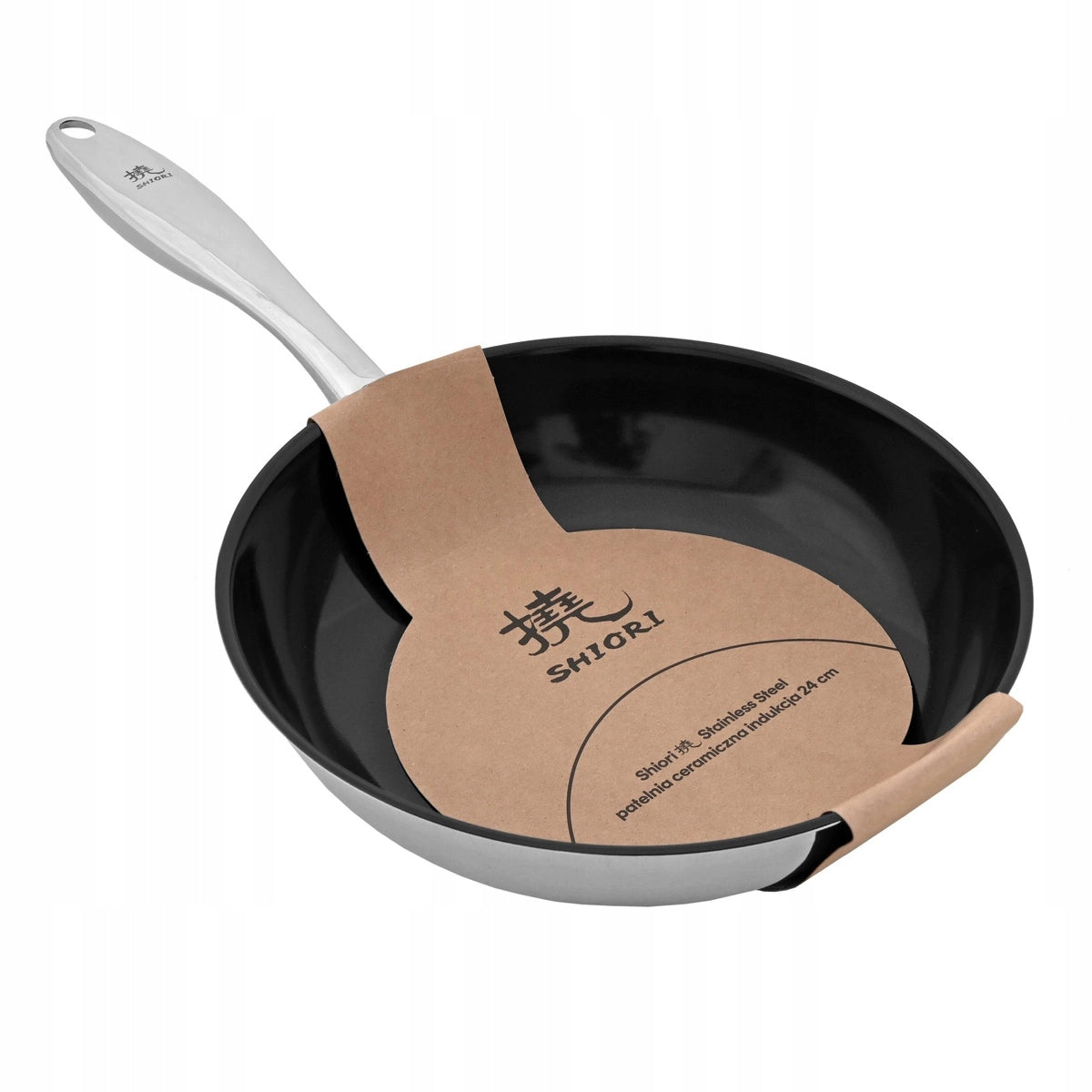 Shiori Stainless Steel 304 frying pan with ceramic coating induction 24 cm Manufacturer code Stainless Steel 304 powłoka ceramiczną 24 cm