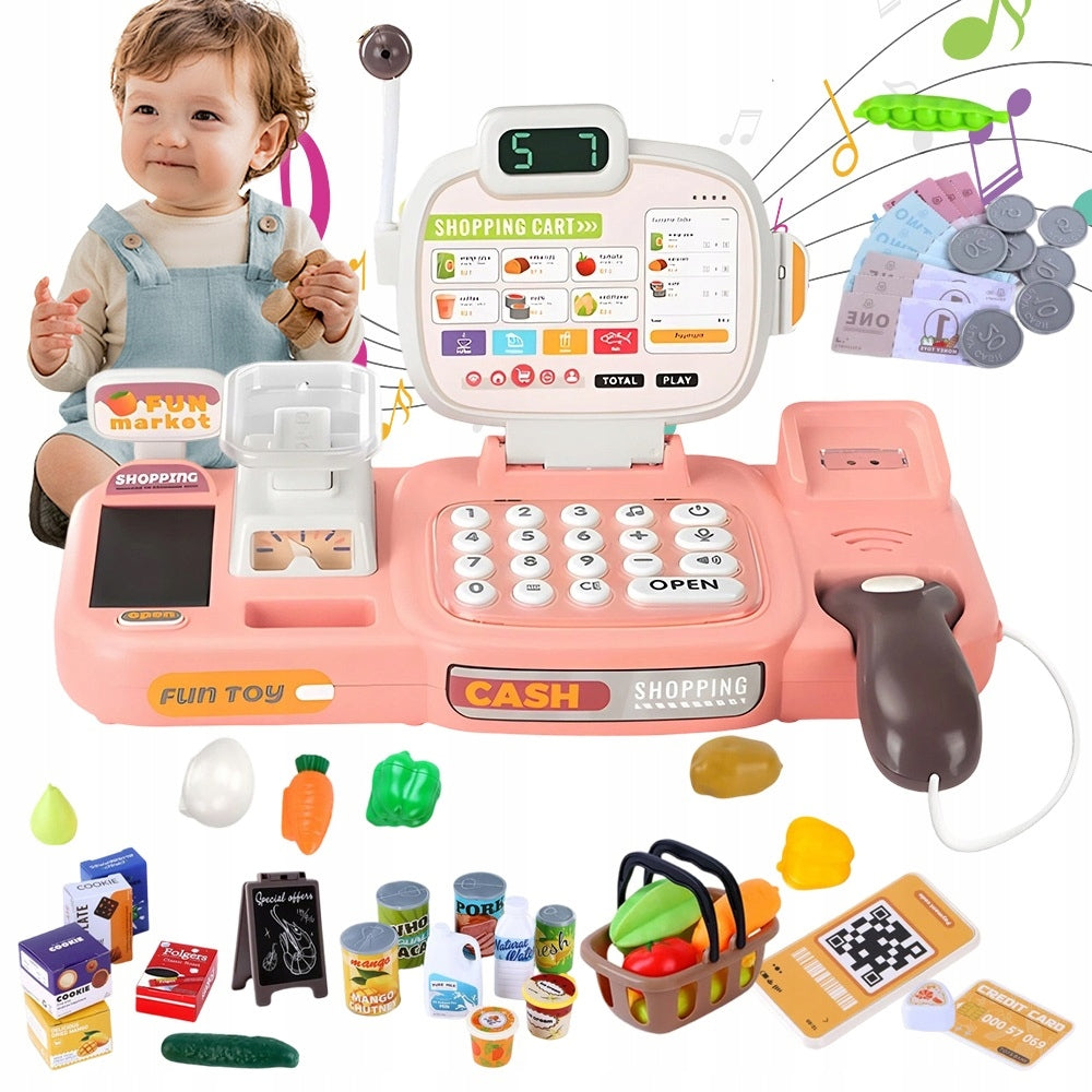 Shop Cash Register Fiscal Shop Cash Register With Calculator Supermarket For Children Packaging status original