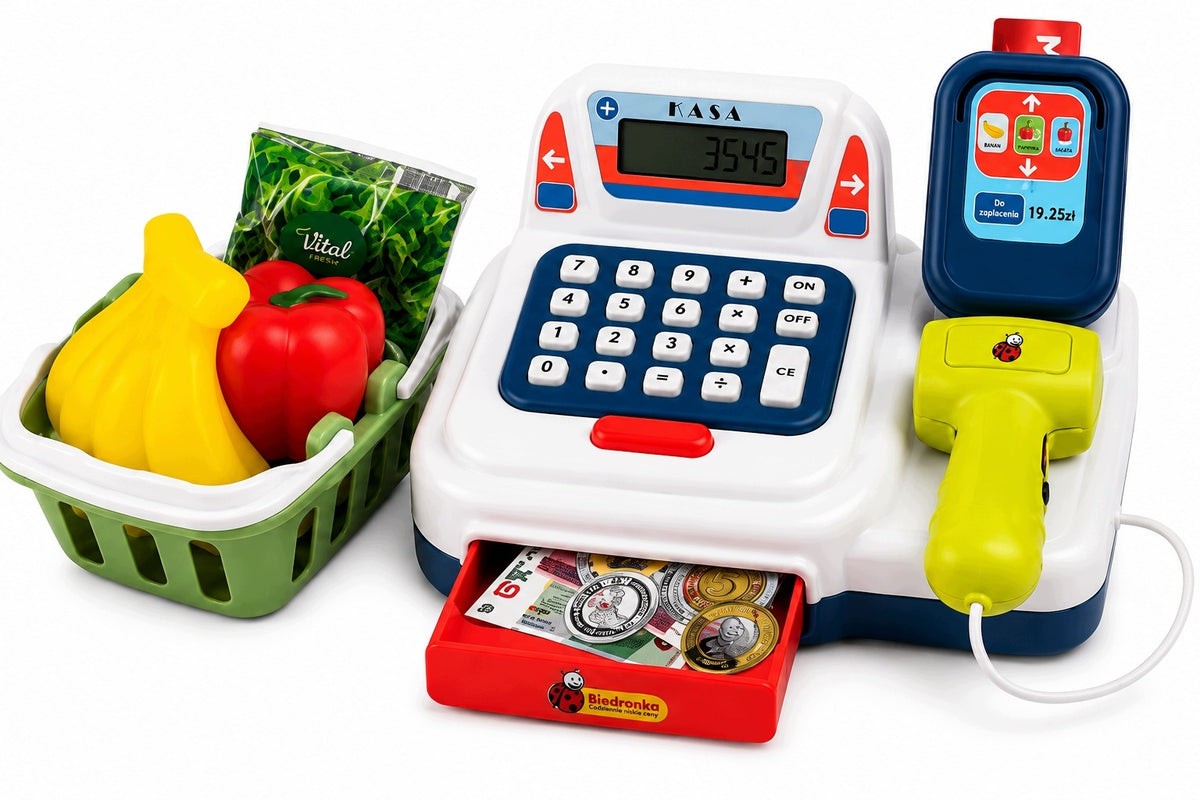 Shop Cash Register Ladybug Kids Scanner Card Reader Accessories