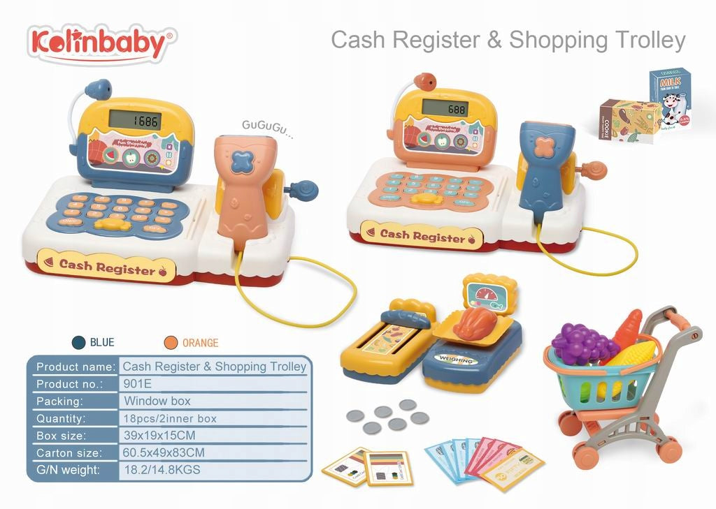 Shop Cash Register for Children Fiscal Cash Register Accessories Money EAN (GTIN) 6920178116270
