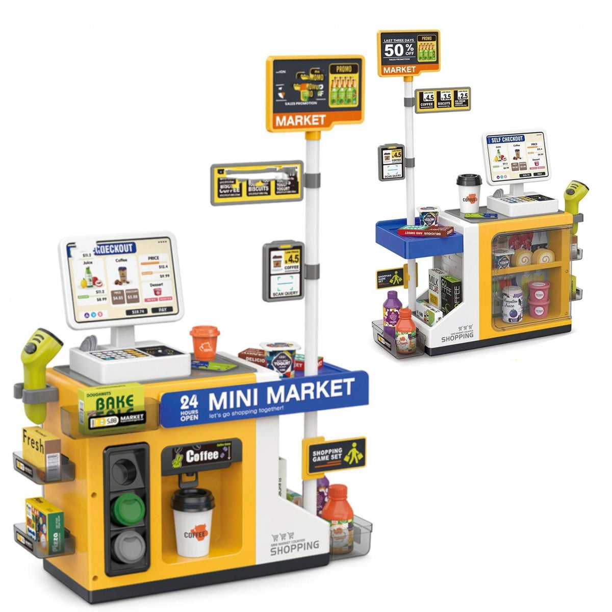 Shop Coffee Maker Supermarket Scanner Sounds Set