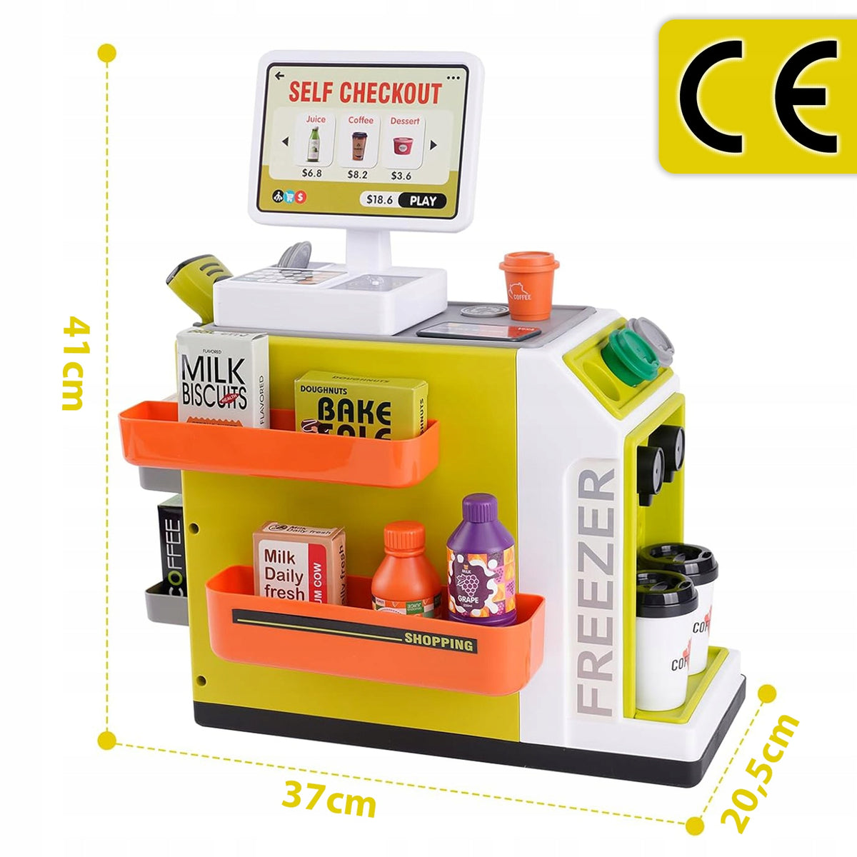 Shop Kids Coffee Shop COFFEE MAKER Cash Register Sounds Mini Market Manufacturer code Z3141