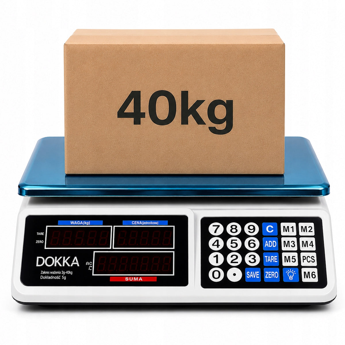 Shop Scale Electronic LCD 40kg/2g Commercial Warehouse Battery